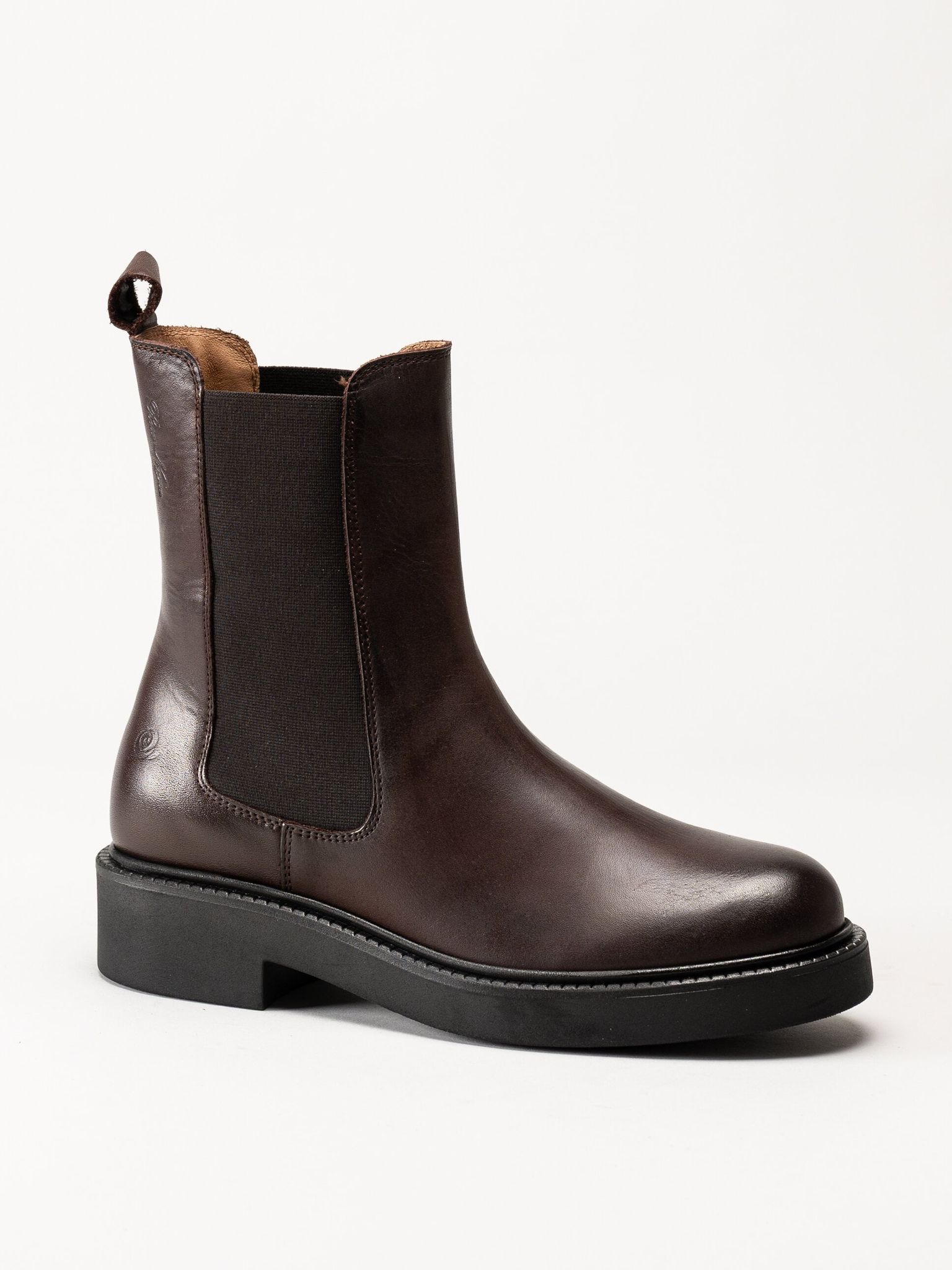 Rosa Negra - Mörkbruna chelsea boots i skinn