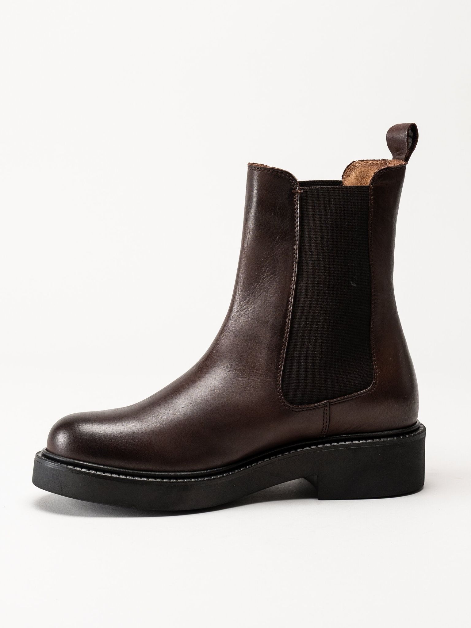 Rosa Negra - Mörkbruna chelsea boots i skinn