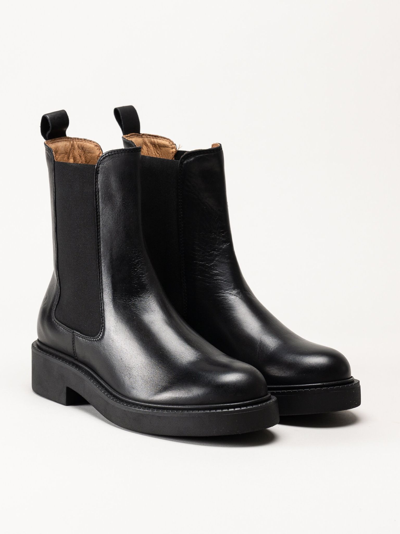Rosa Negra - Svarta chelsea boots i skinn