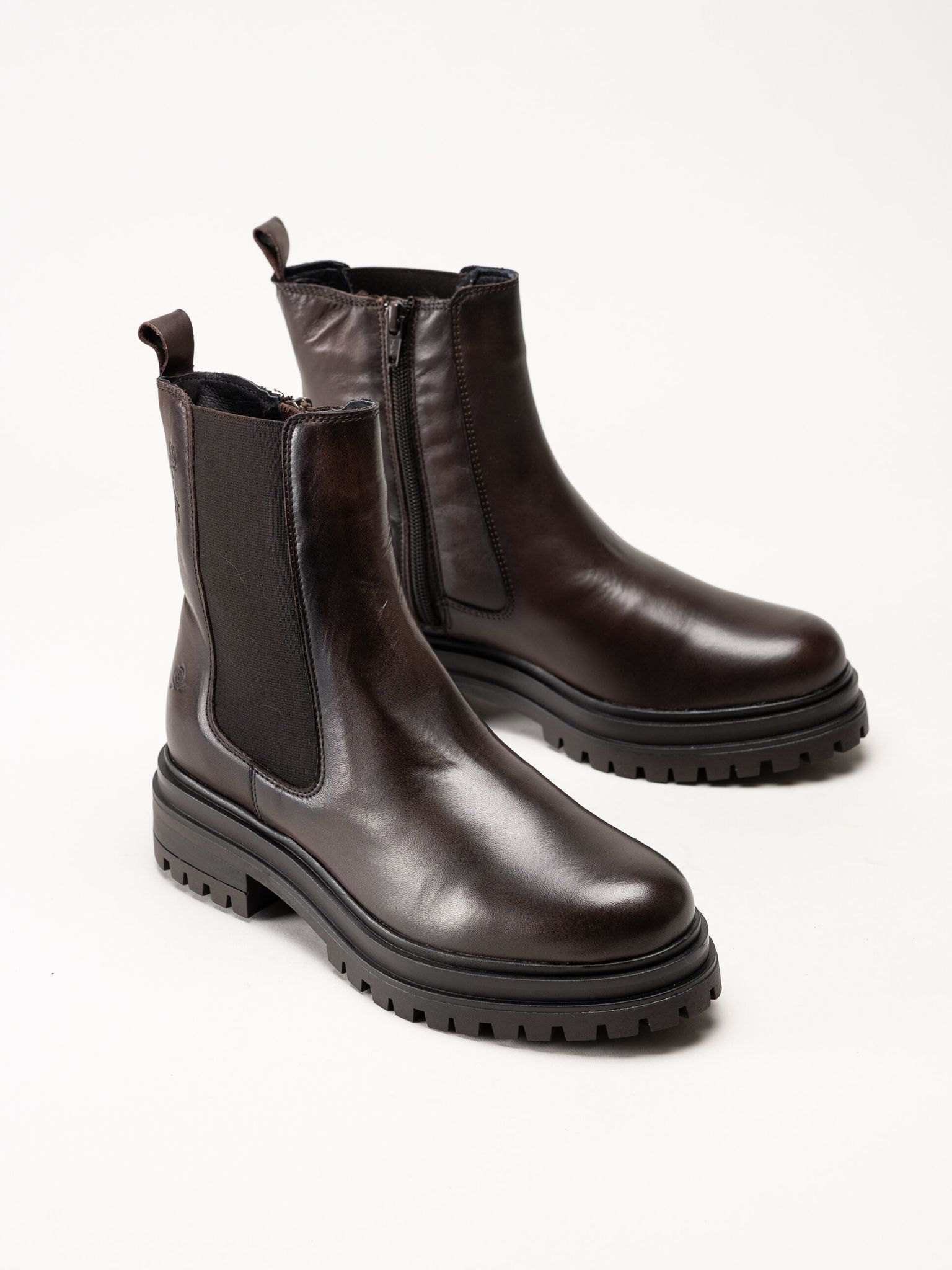 Rosa Negra - Mörkbruna boots i skinn