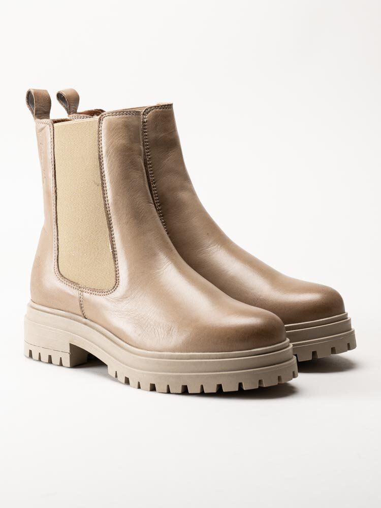 Rosa Negra - Beige boots i skinn