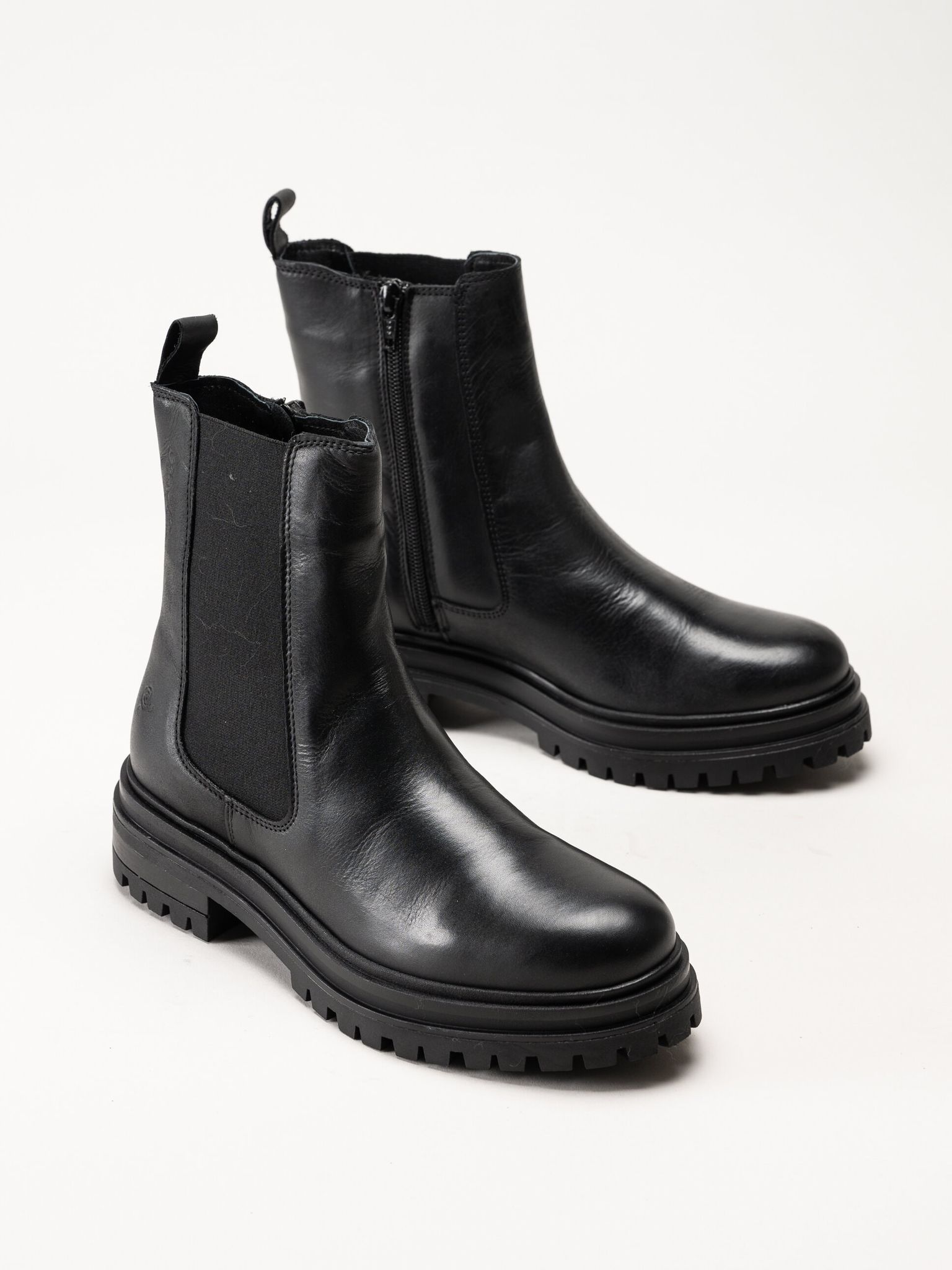 Rosa Negra - Svarta boots i skinn