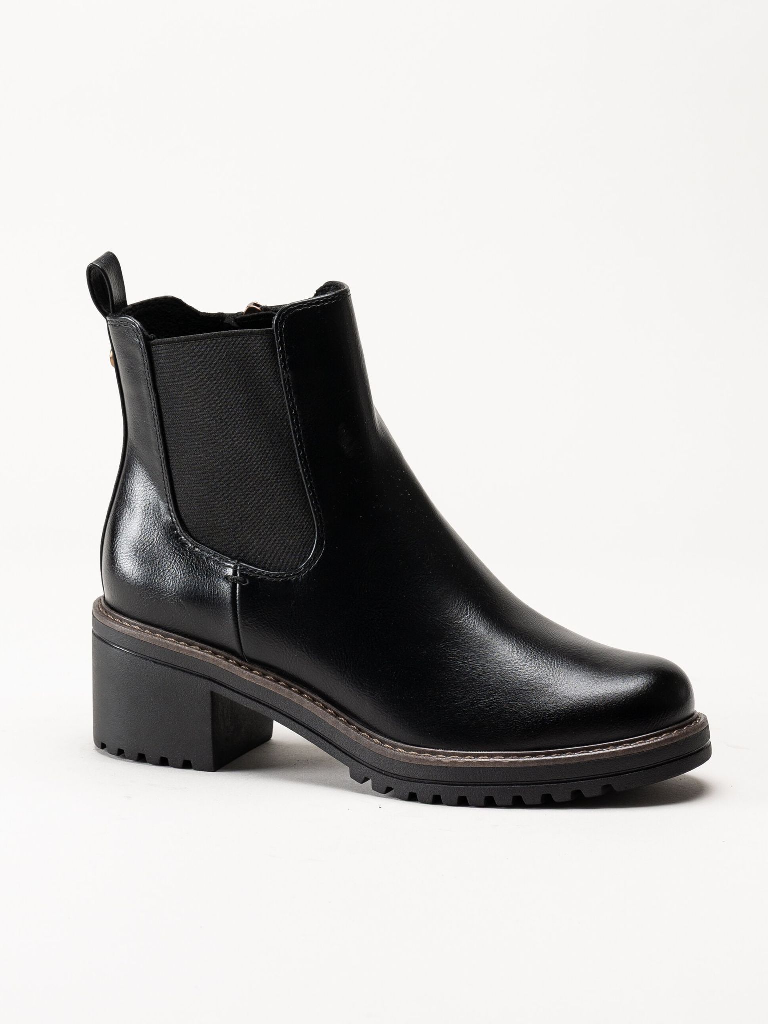 Marco Tozzi - Svarta boots med klack