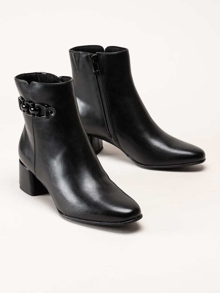 Marco Tozzi - Svarta stövletter i skinnimitation