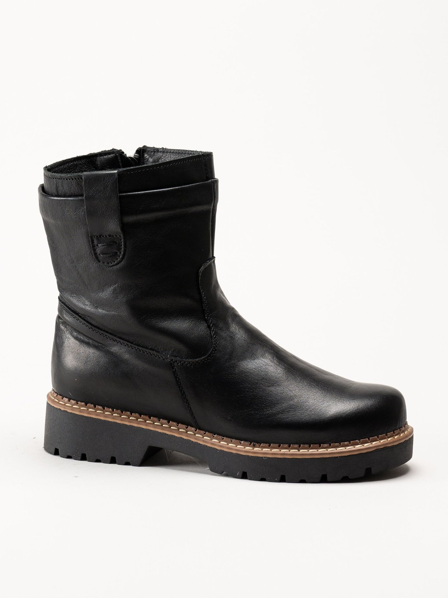 Andrea Conti - Svarta boots i skinn