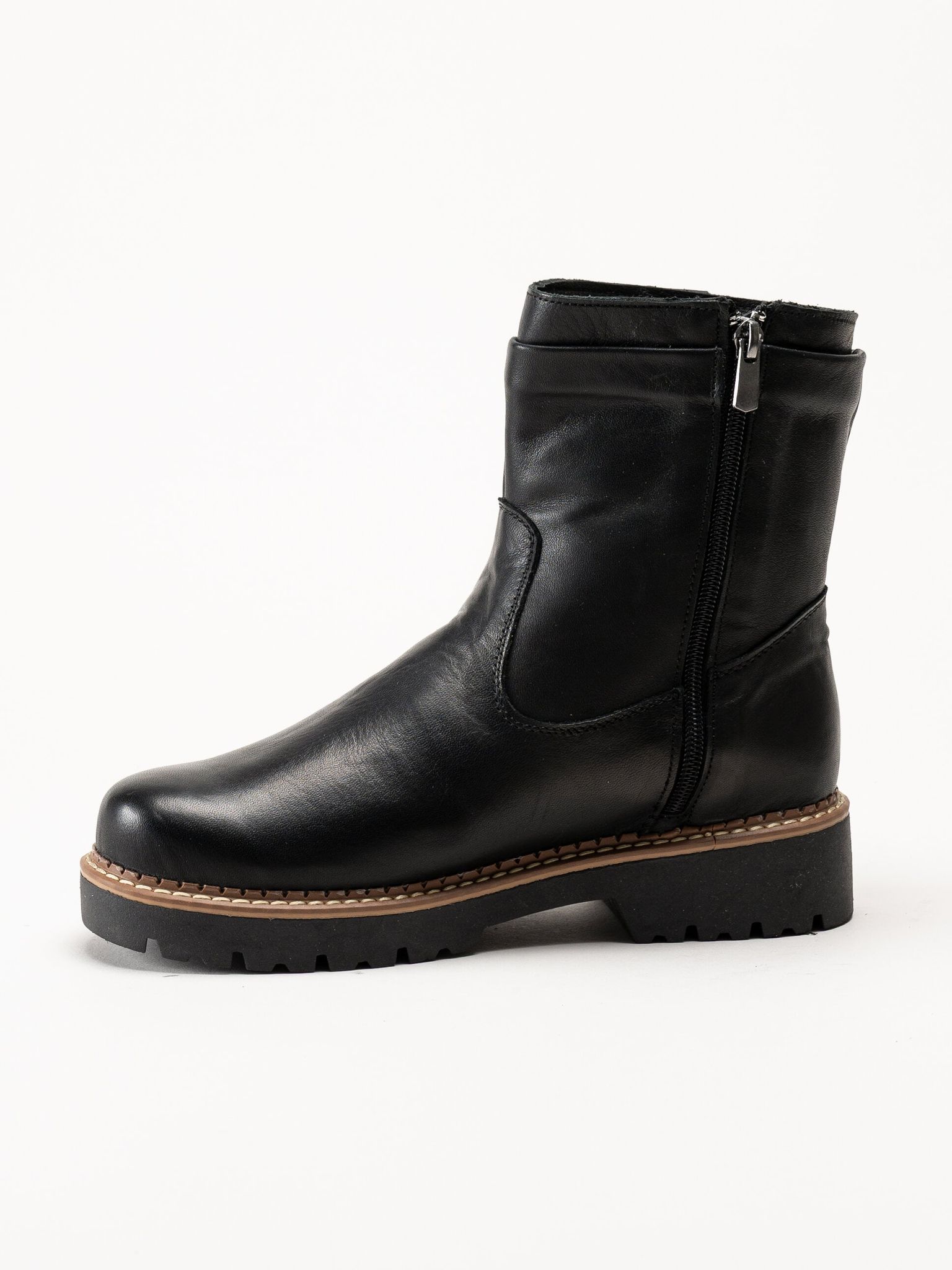 Andrea Conti - Svarta boots i skinn