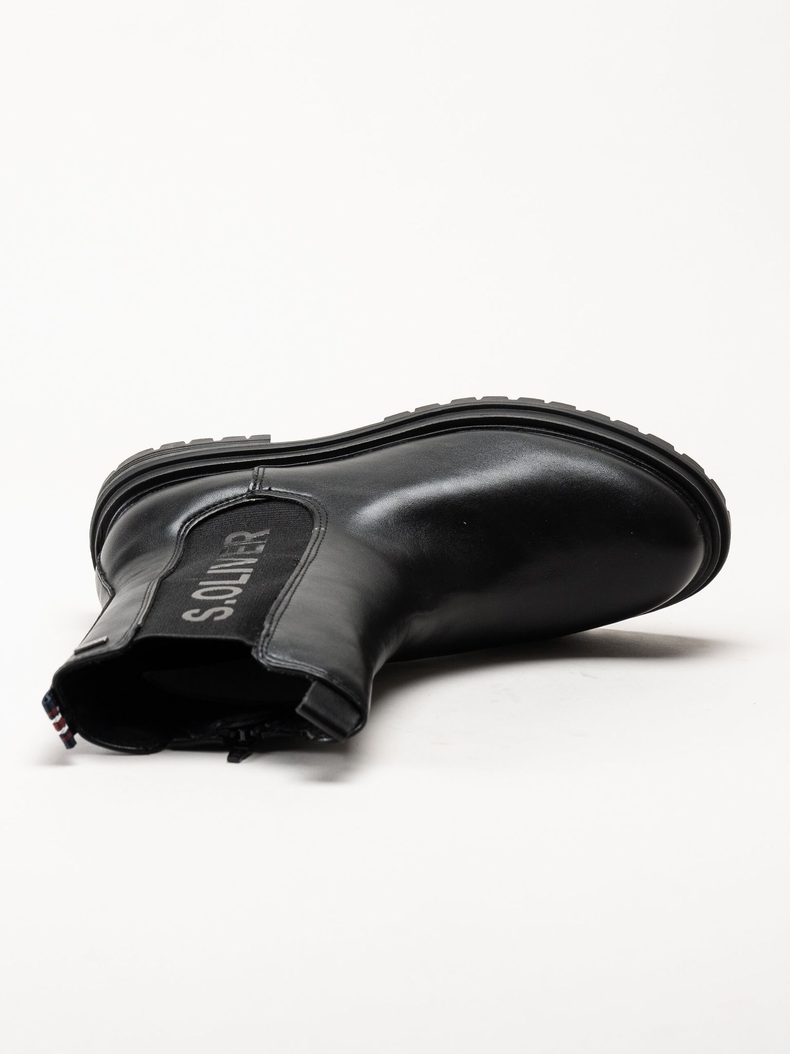 S.Oliver - Svarta boots i skinnimitation