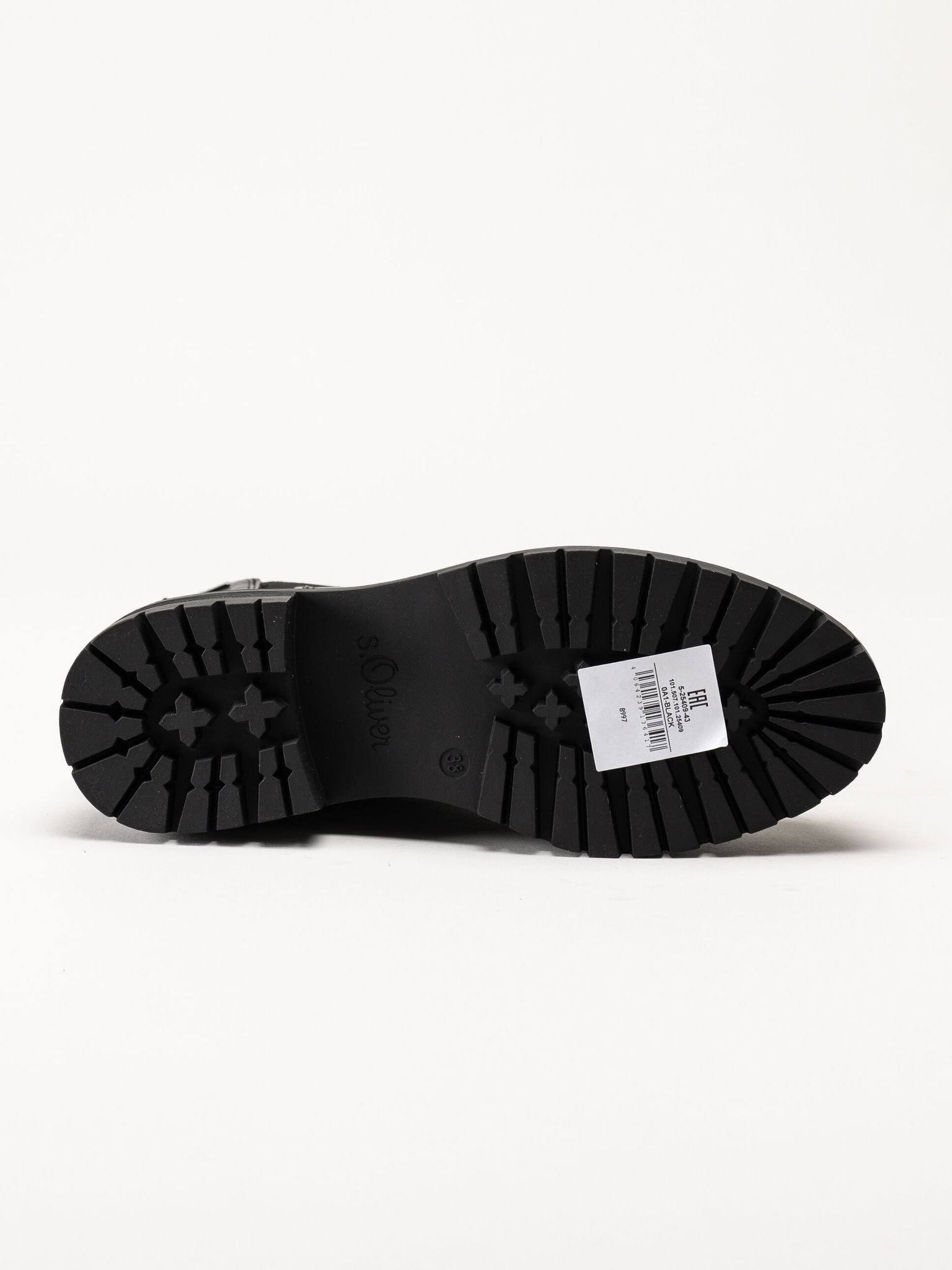 S.Oliver - Svarta boots i skinnimitation