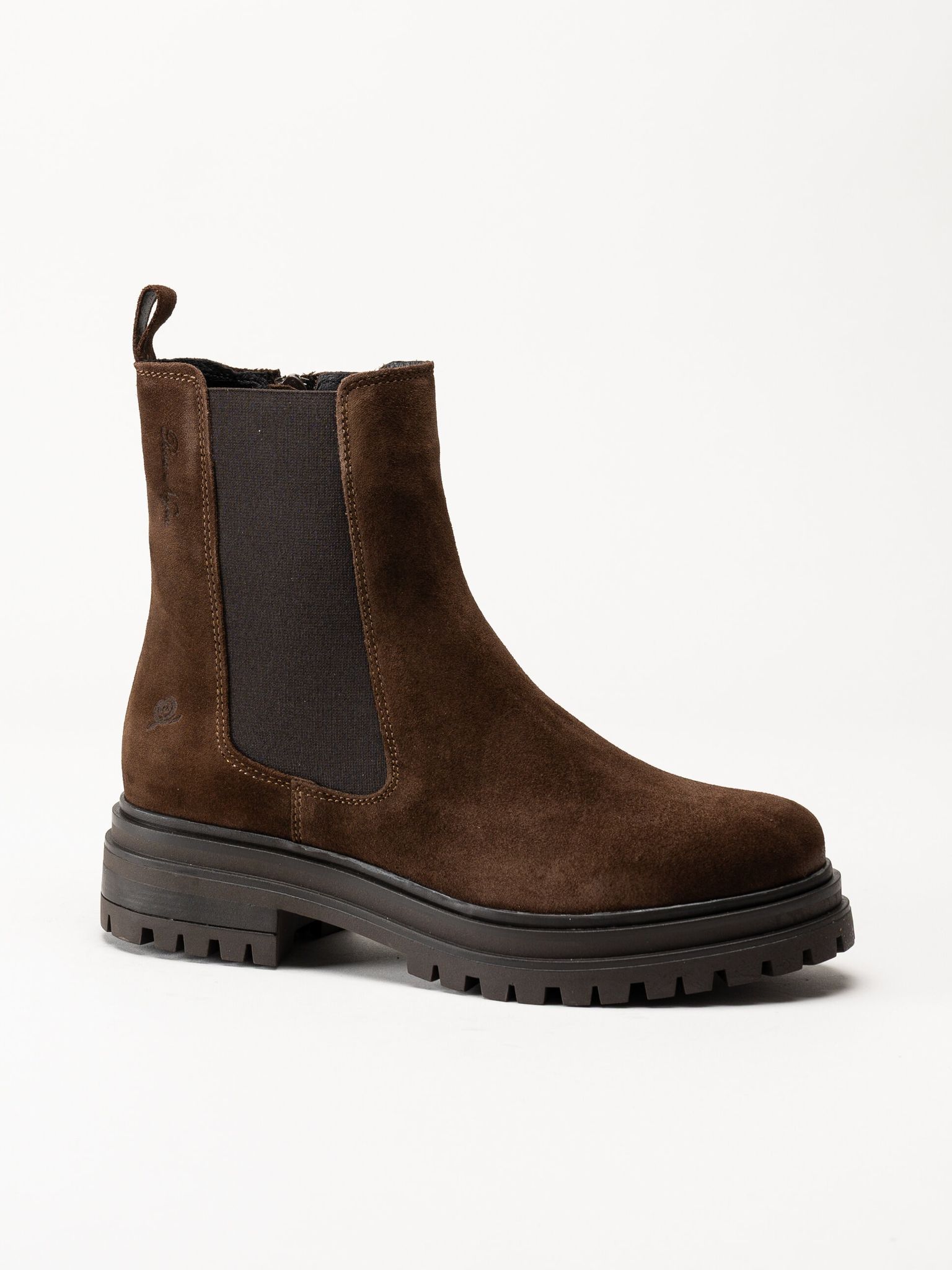 Rosa Negra - Mörkbruna chelsea boots i mocka