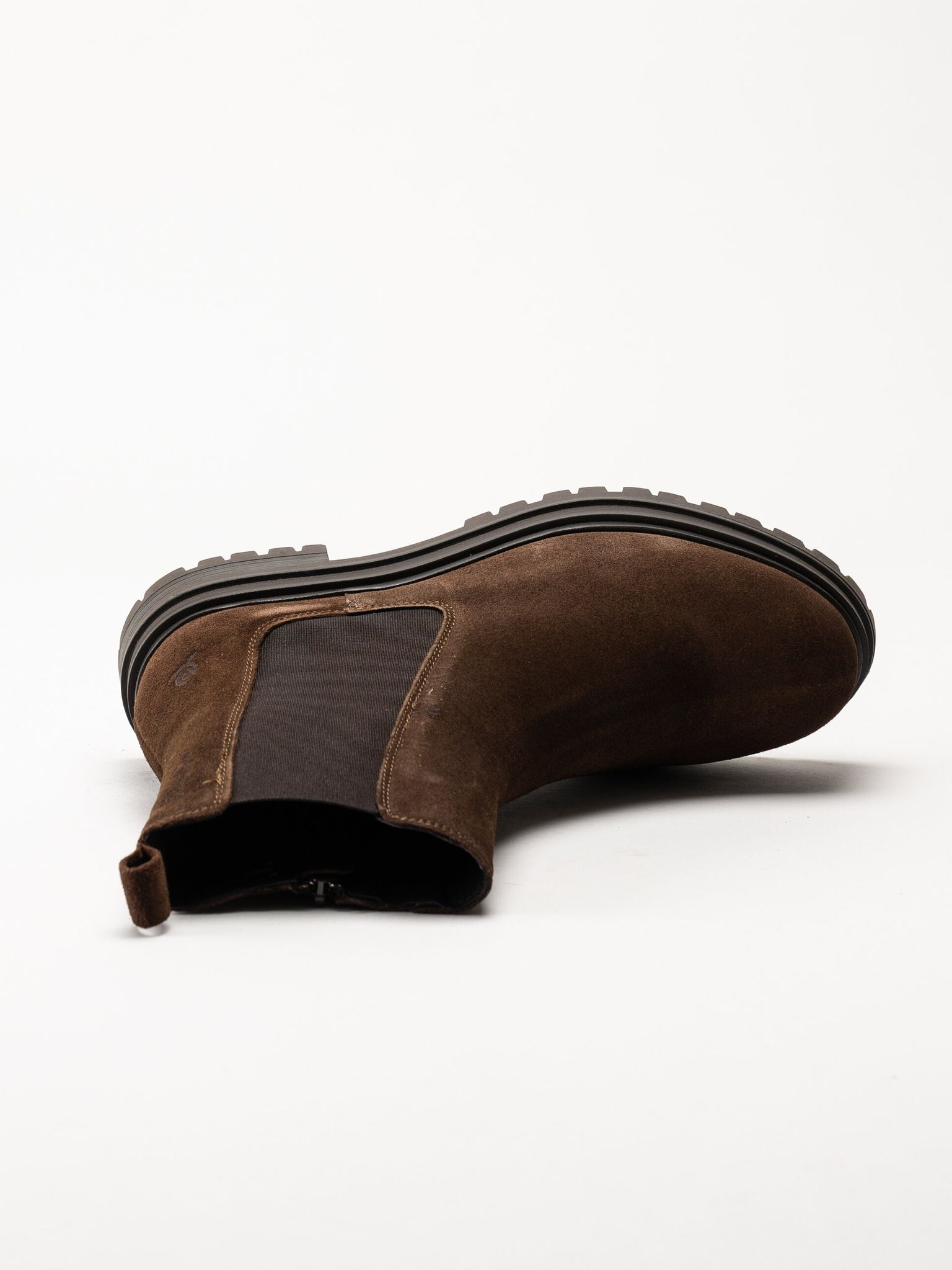 Rosa Negra - Mörkbruna chelsea boots i mocka