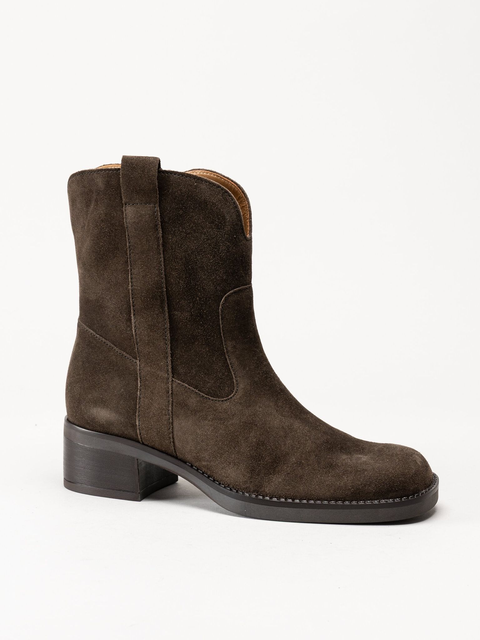 Gabor - Mörkbruna western boots i mocka