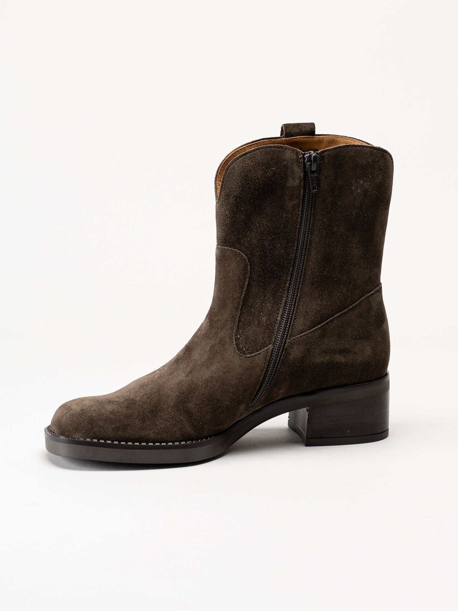 Gabor - Mörkbruna western boots i mocka