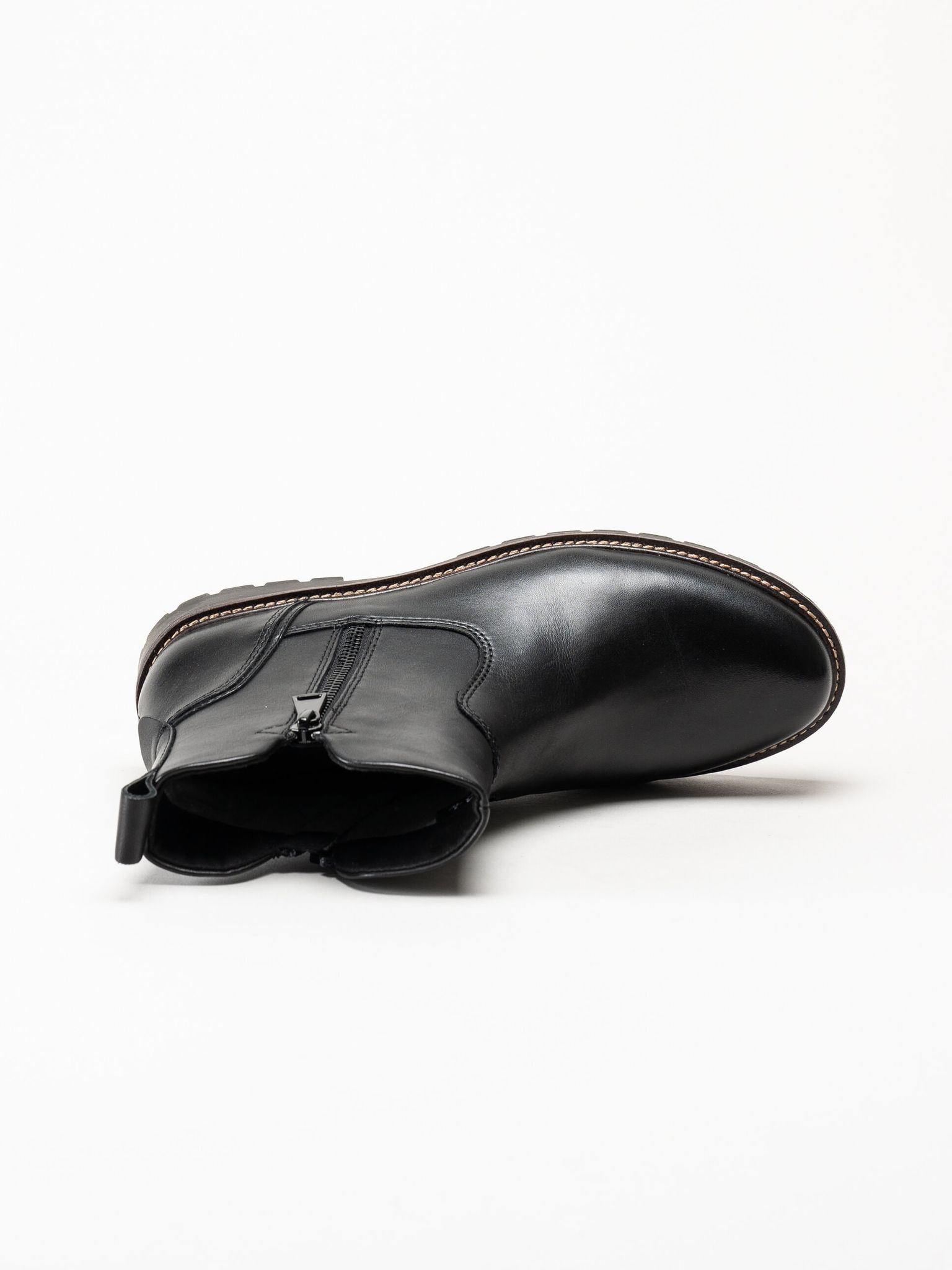 Caprice - Svarta varmfodrade boots i skinn