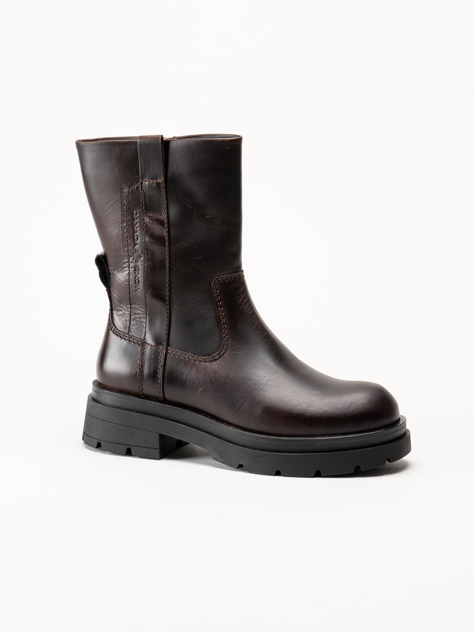 Canada Snow - Mount Joia Mid - Mörkbruna fodrade boots i skinn