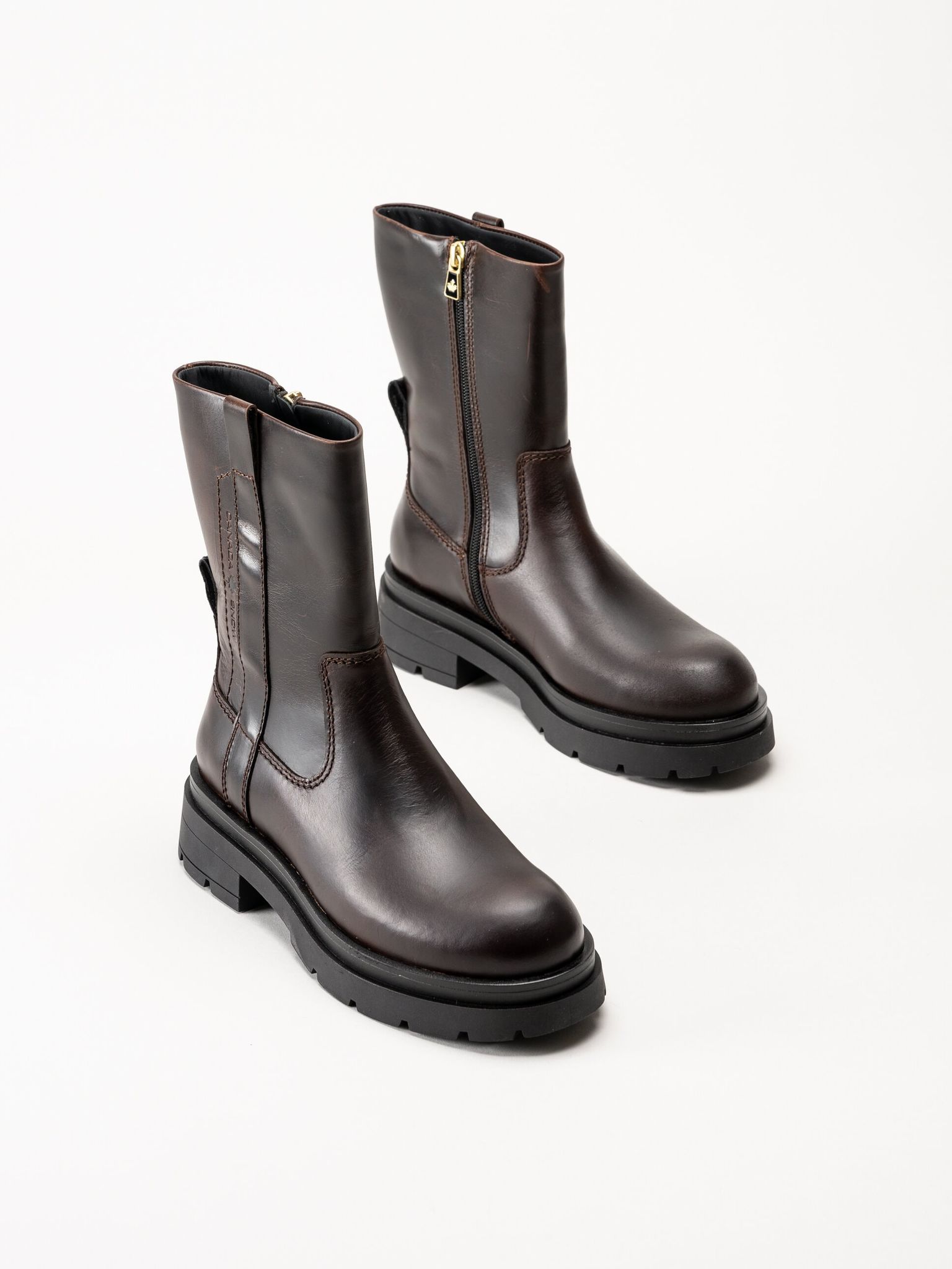 Canada Snow - Mount Joia Mid - Mörkbruna fodrade boots i skinn