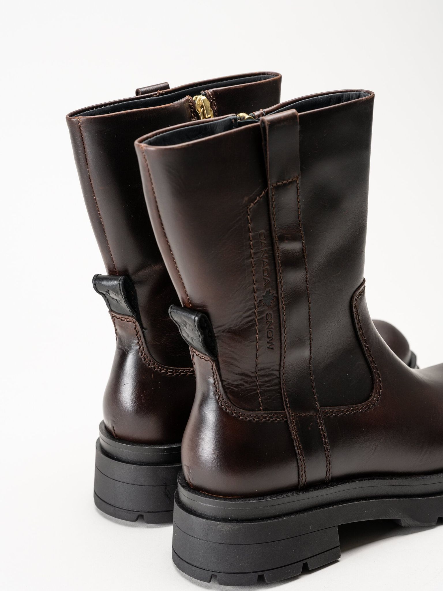 Canada Snow - Mount Joia Mid - Mörkbruna fodrade boots i skinn
