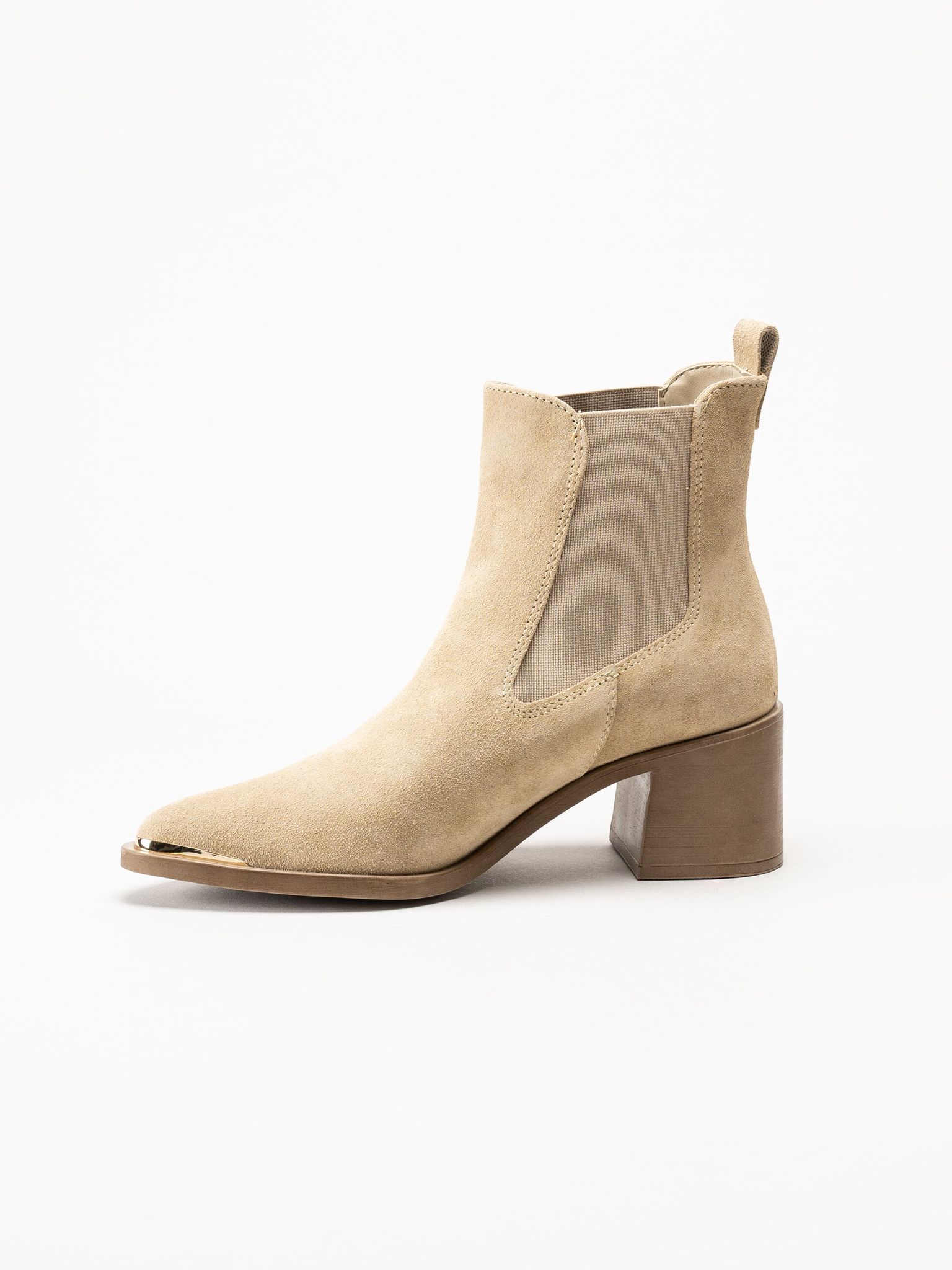 Tamaris - Beige boots i mocka