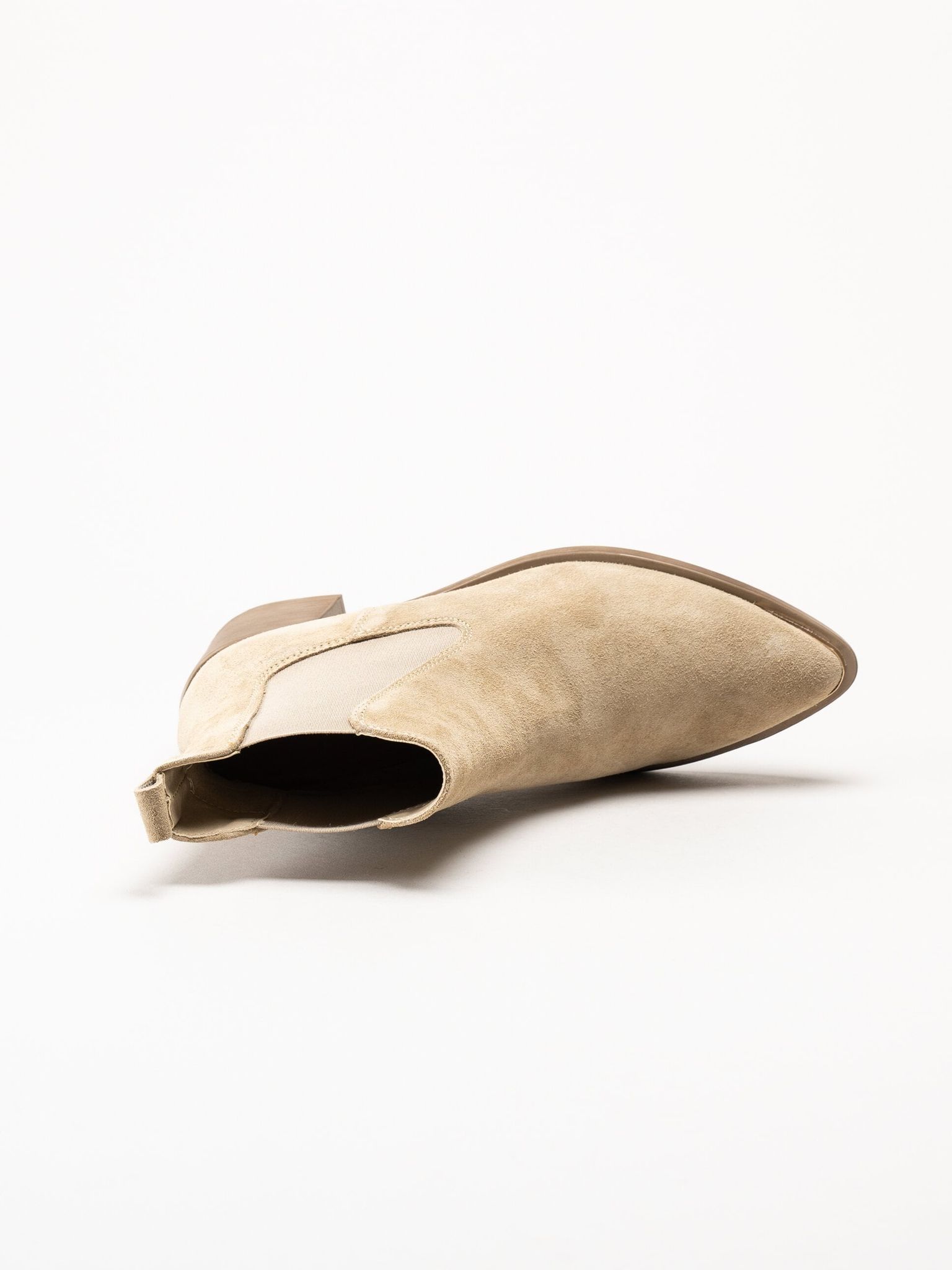 Tamaris - Beige boots i mocka