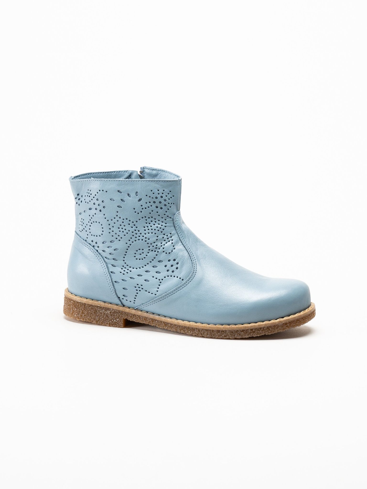 Charlotte of Sweden - Blå boots i skinn