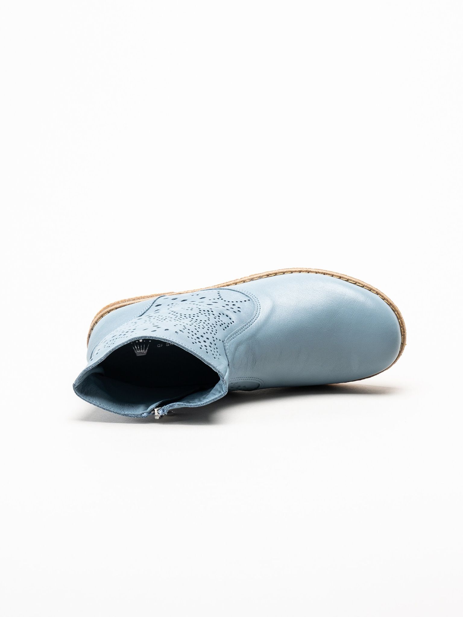 Charlotte of Sweden - Blå boots i skinn