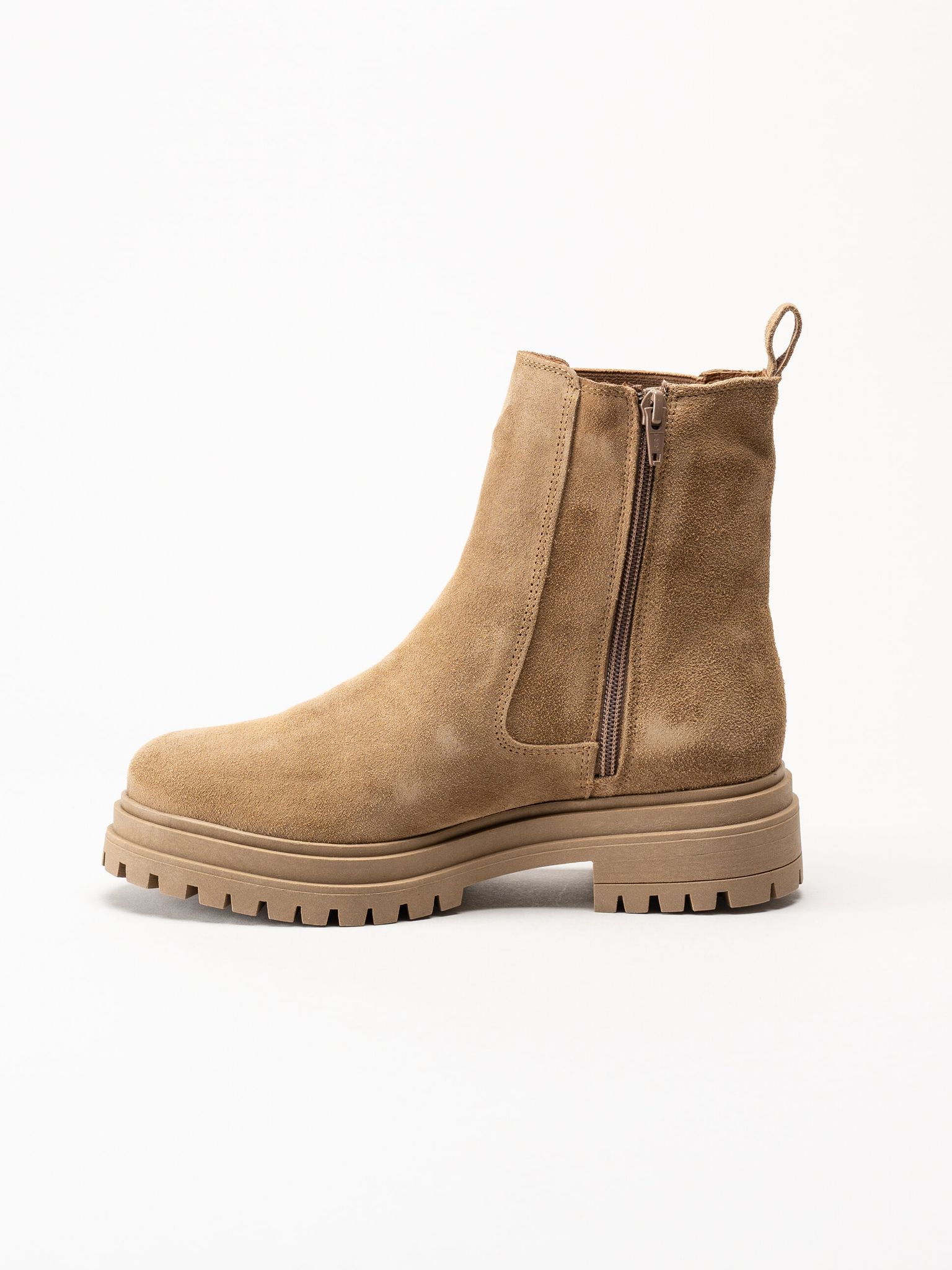 Rosa Negra - Beige chelsea boots i mocka