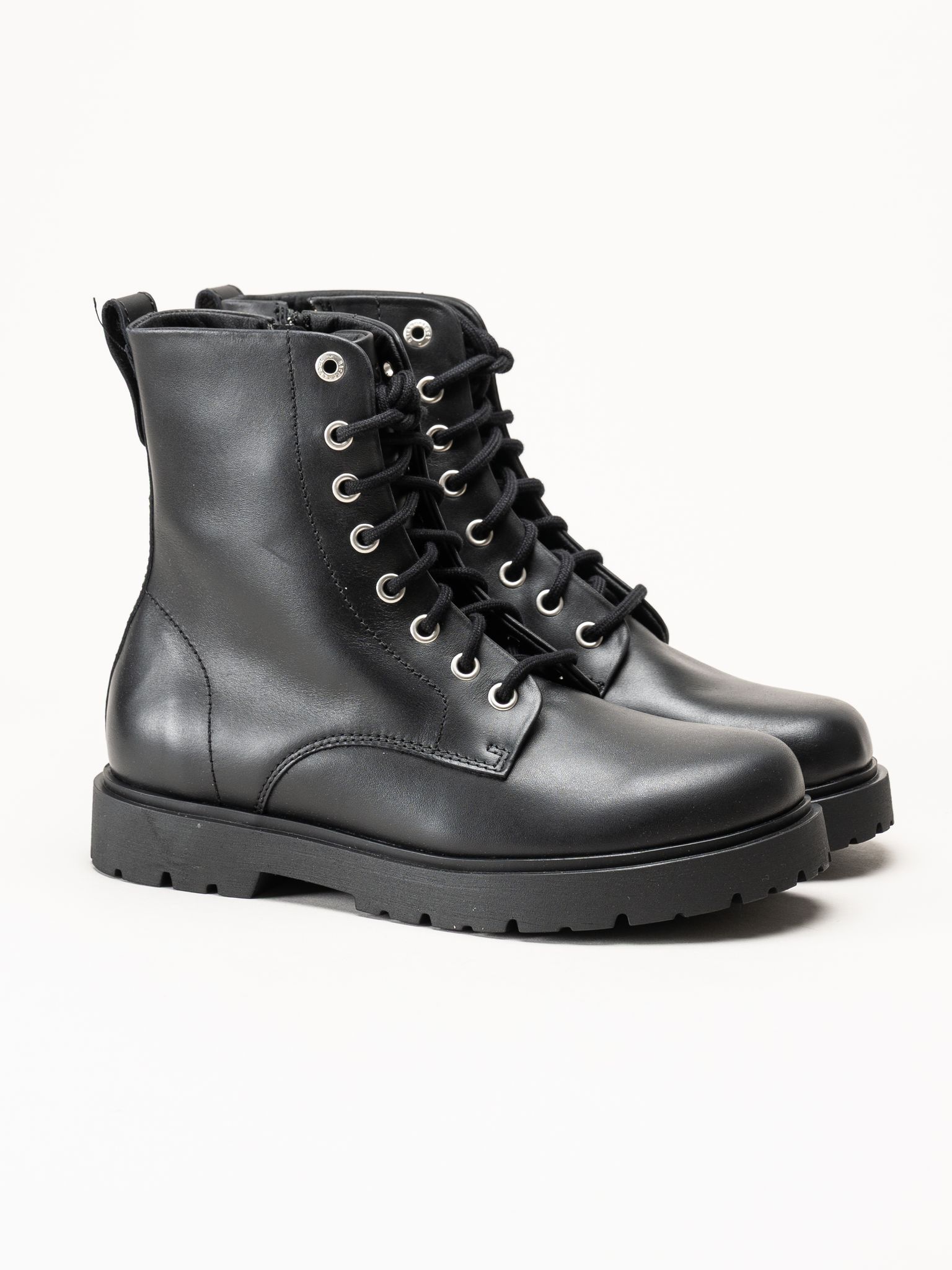 Birkenstock - Highwood - Svarta kängor i skinn
