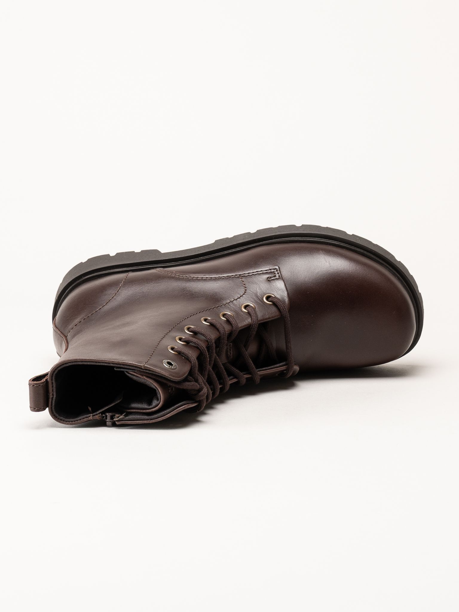Birkenstock - Highwood - Mörkbruna kängor i skinn