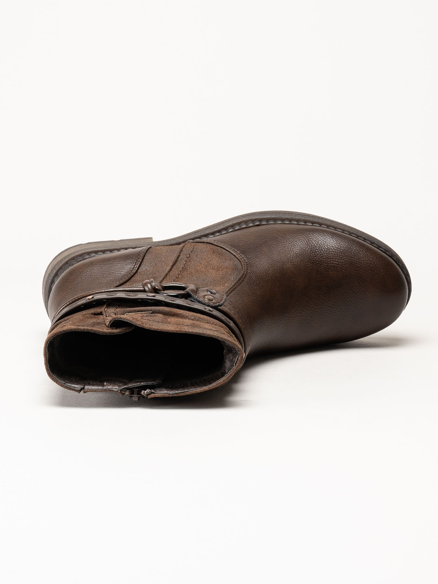 Jana - Mörkbruna fodrade boots