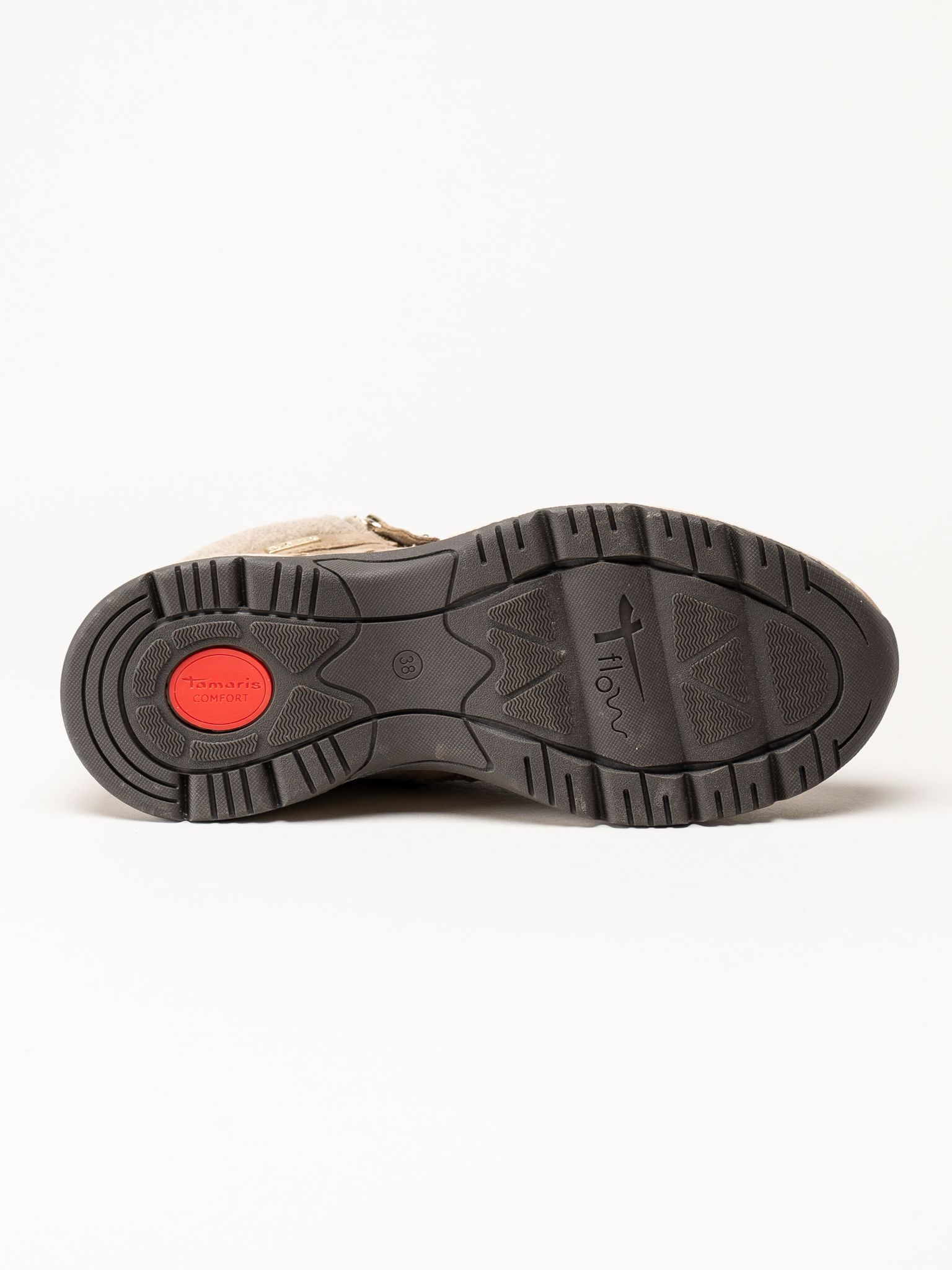 Tamaris - Wide fit - Ljusbruna fodrade sneakers