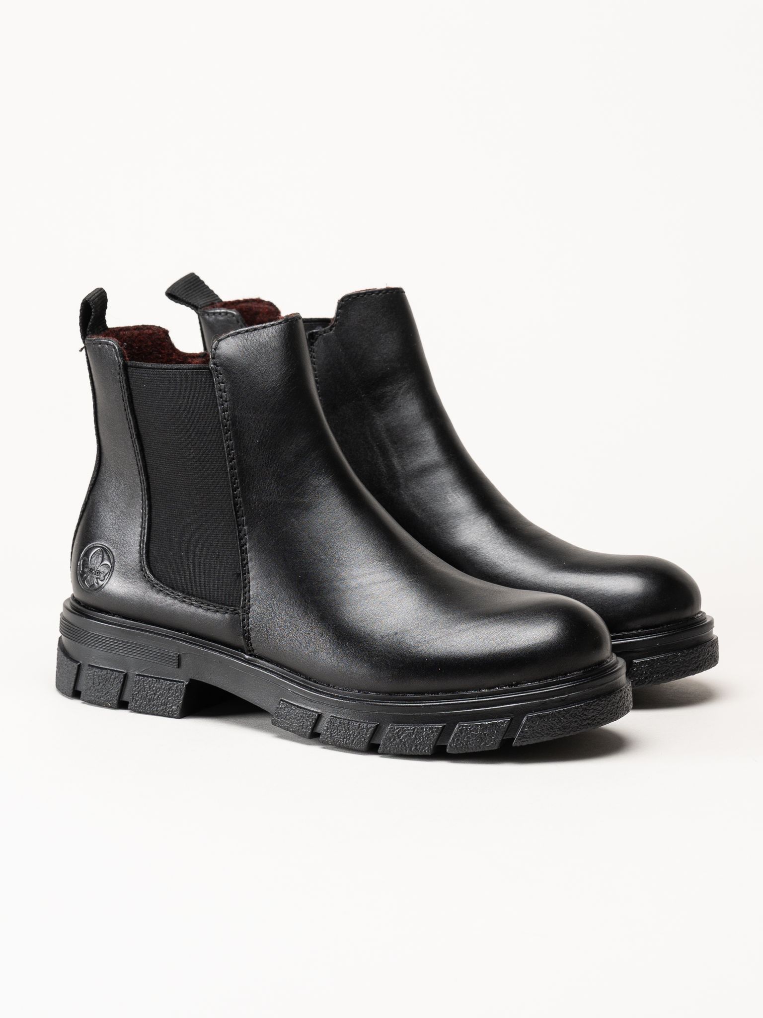 Rieker - Svarta skinnboots
