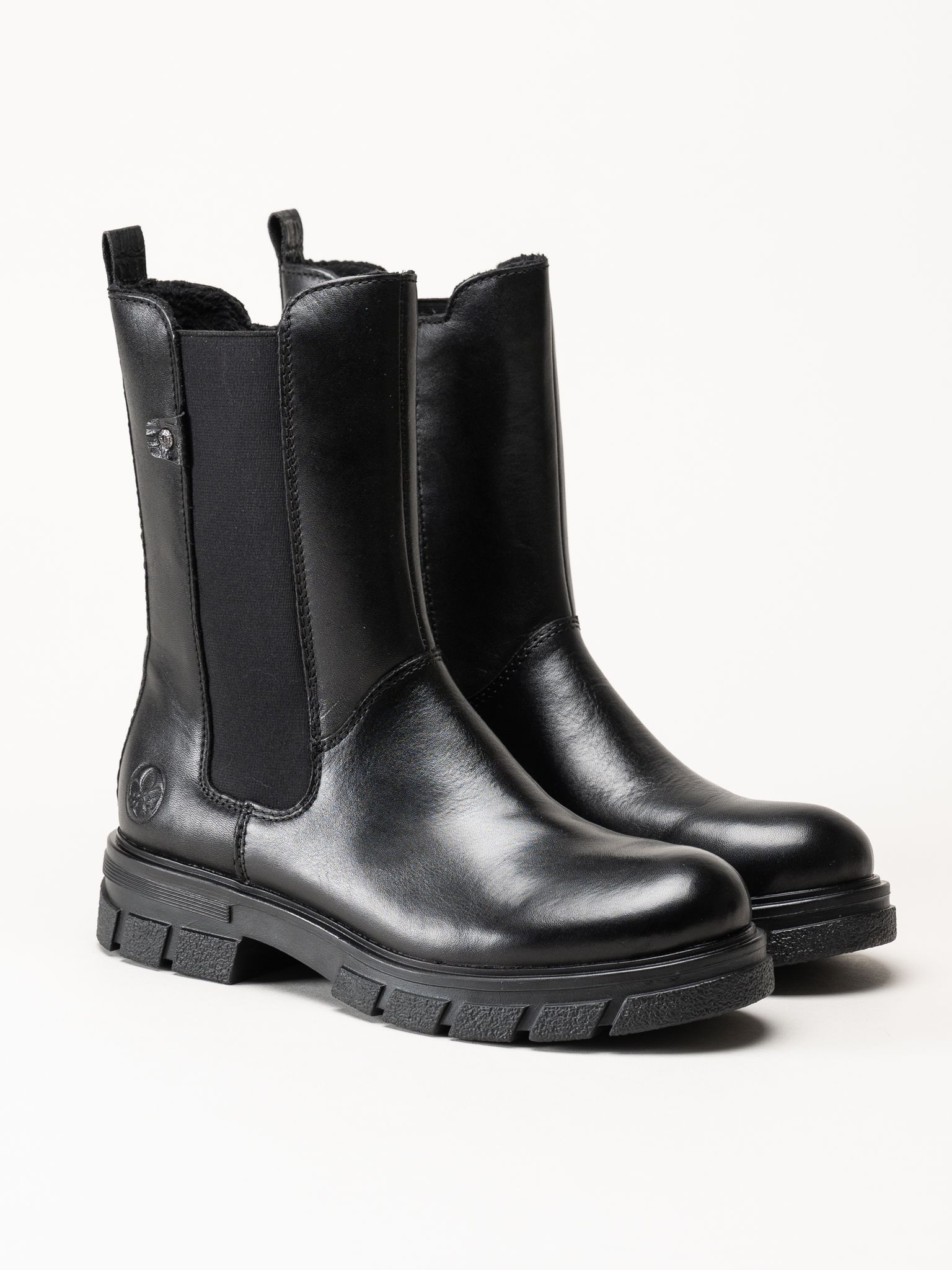 Rieker - Svarta höga chelsea boots