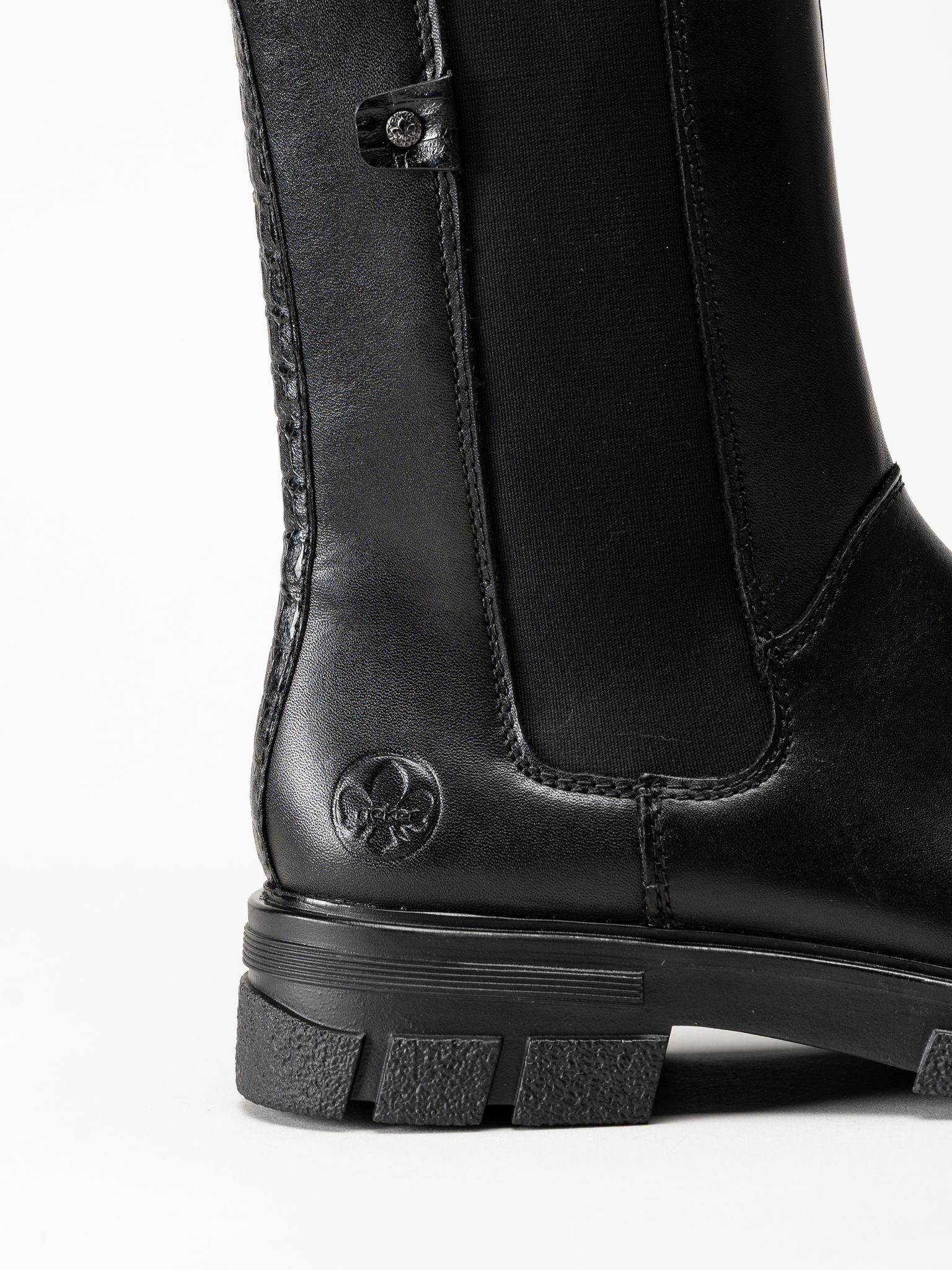Rieker - Svarta höga chelsea boots