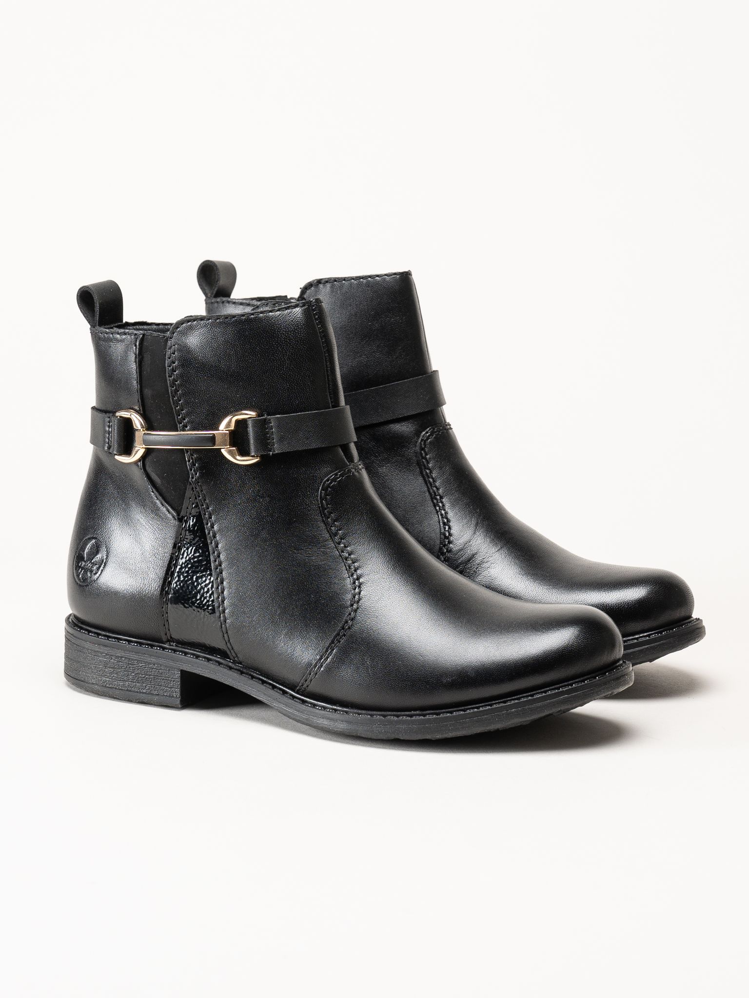 Rieker - Svarta fodrade boots