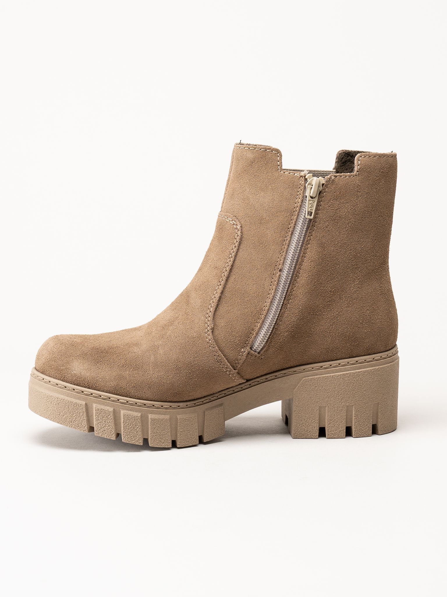 Rieker - Beige fodrade mockaboots