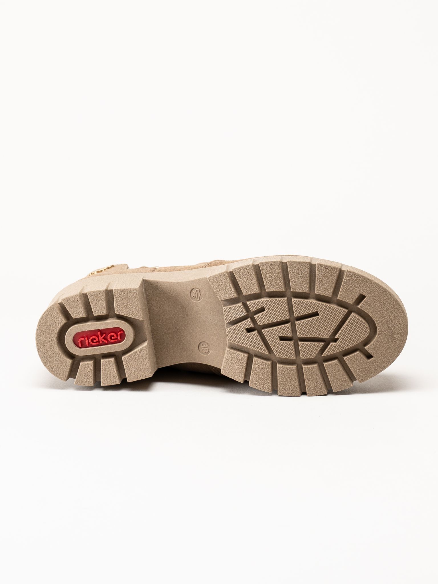 Rieker - Beige fodrade mockaboots