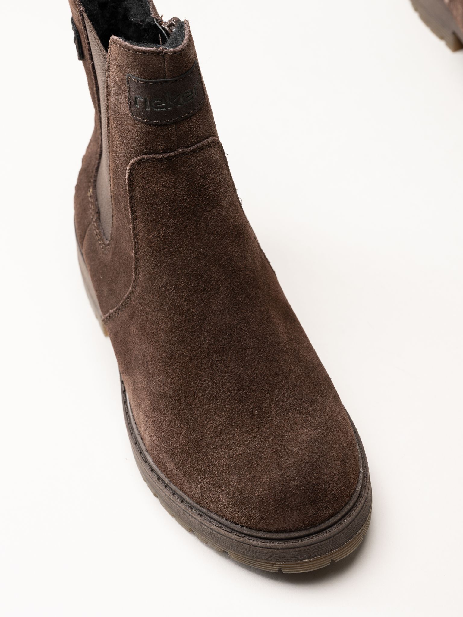 Rieker - Mörkbruna fodrade chelsea boots