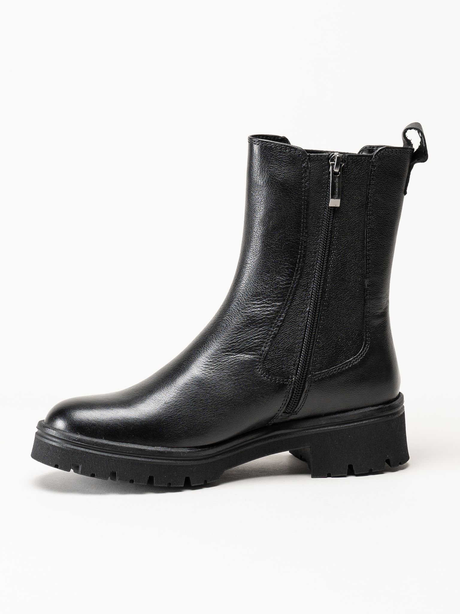 Tamaris - Svarta boots i skinn