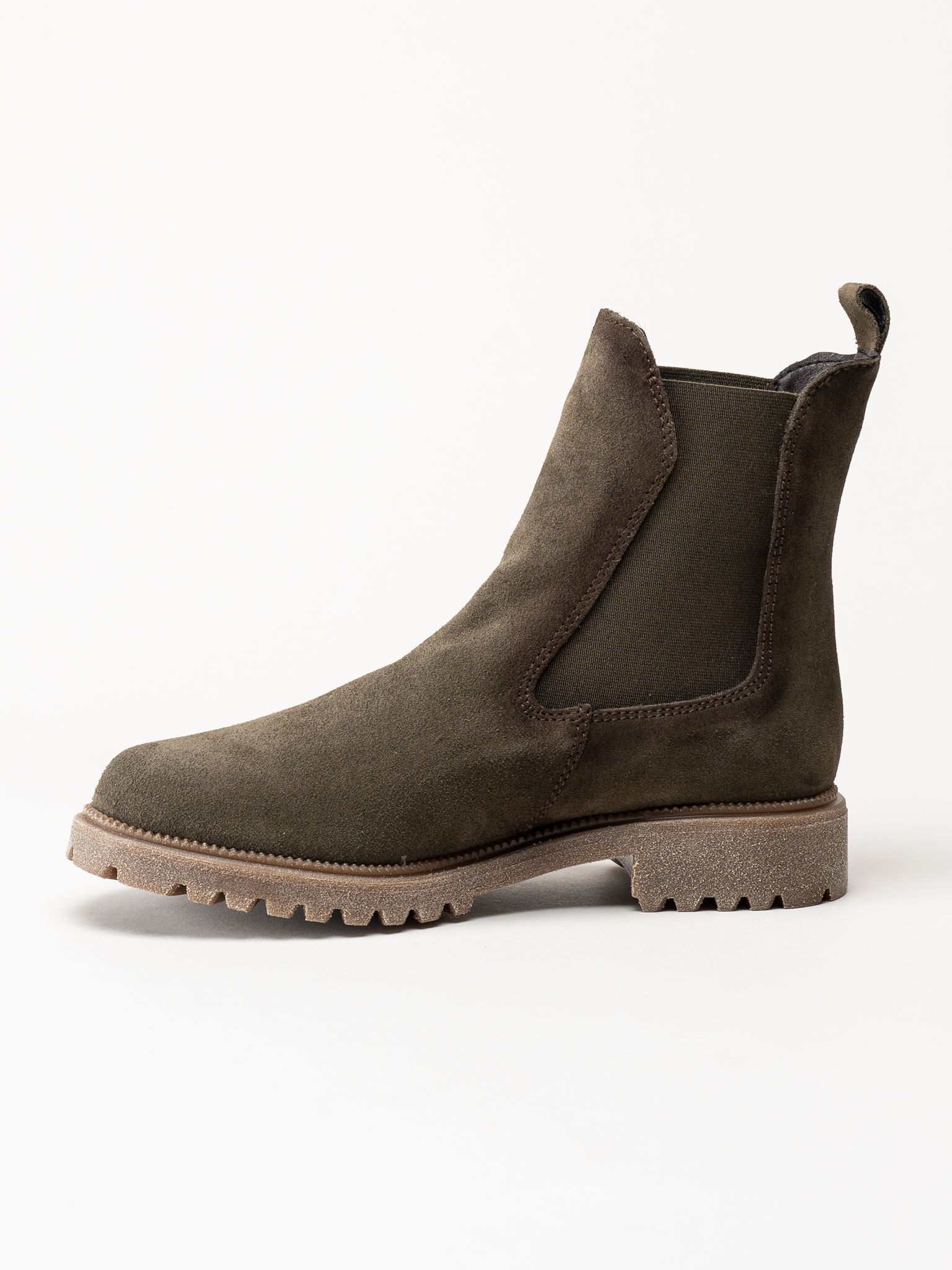 Tamaris - Olivgröna chelsea boots