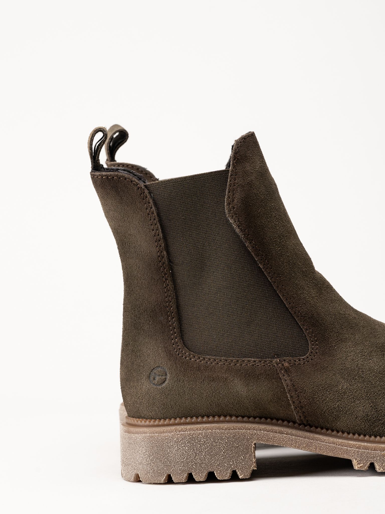 Tamaris - Olivgröna chelsea boots