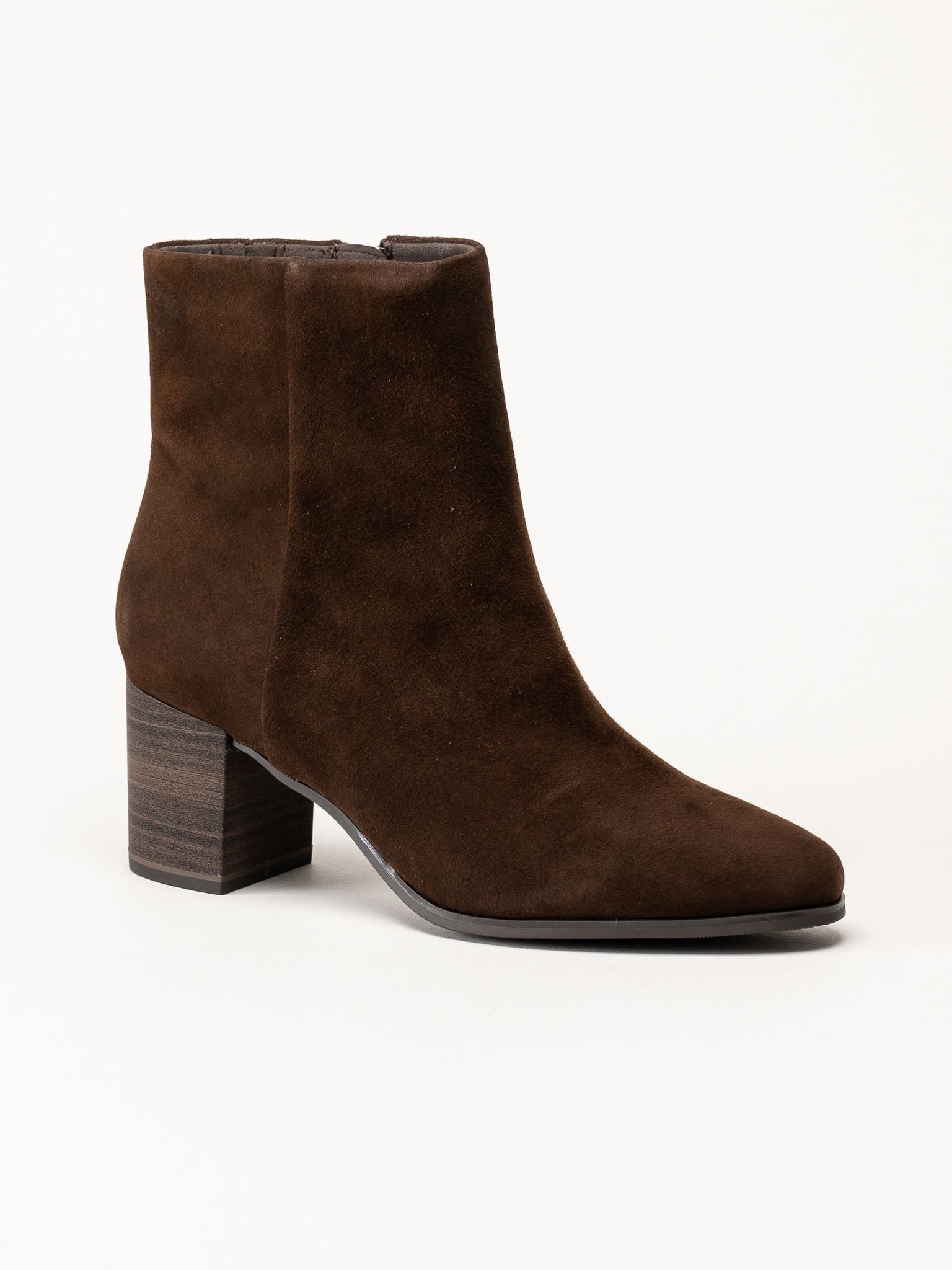 Caprice - Mörkbruna fodrade mockaboots
