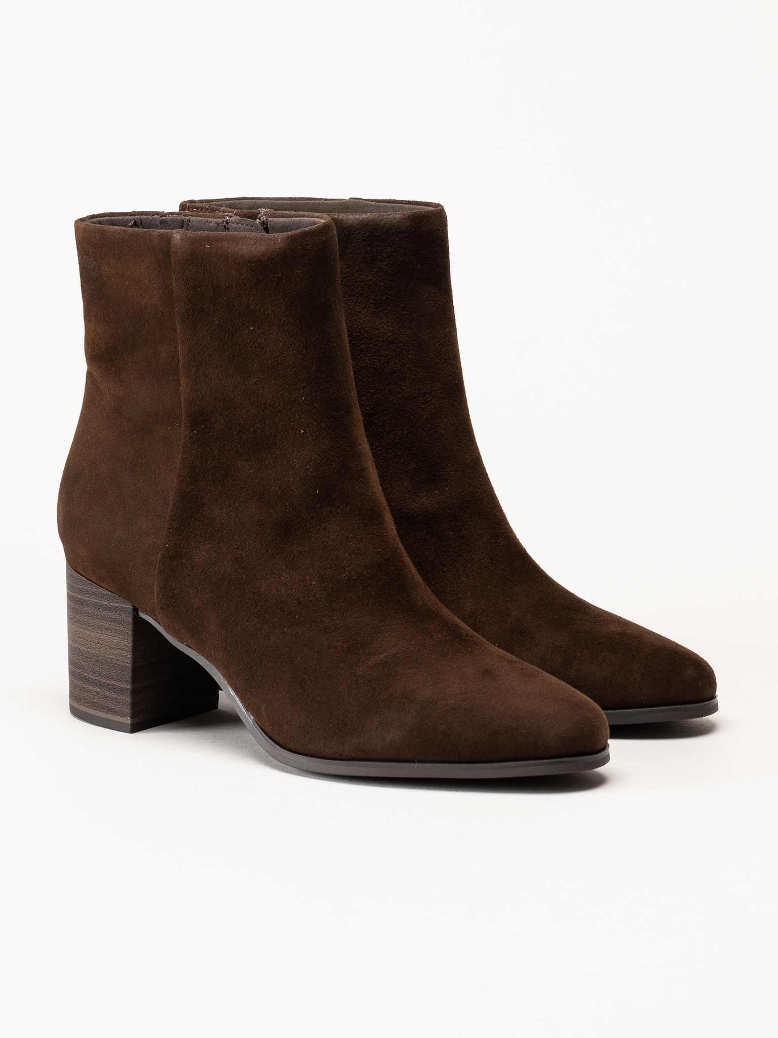 Caprice - Mörkbruna fodrade mockaboots