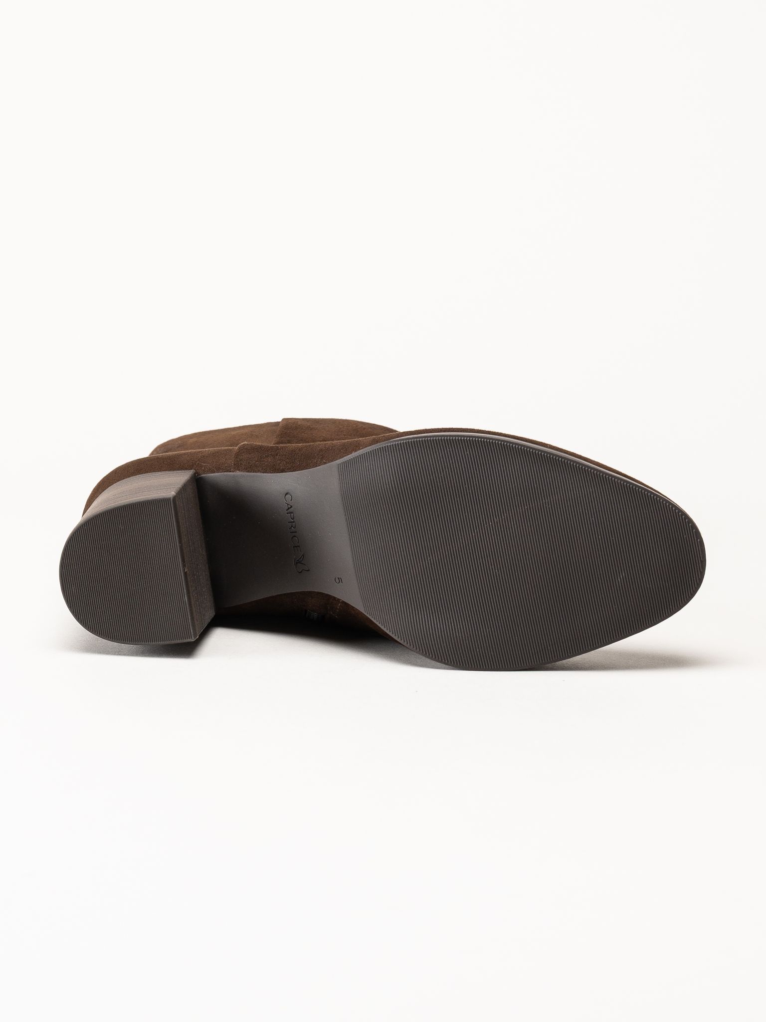 Caprice - Mörkbruna fodrade mockaboots