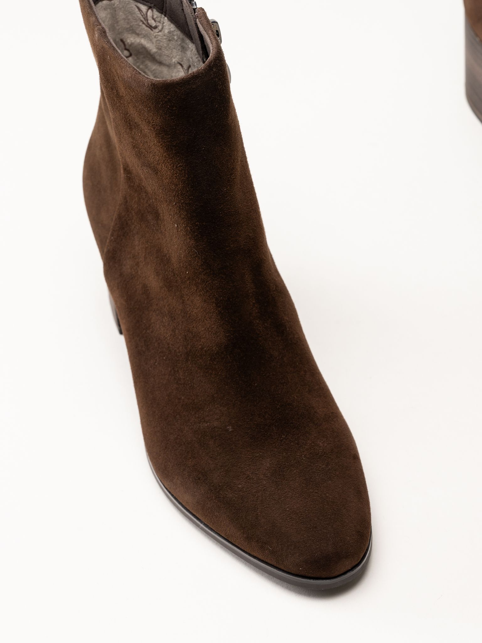 Caprice - Mörkbruna fodrade mockaboots