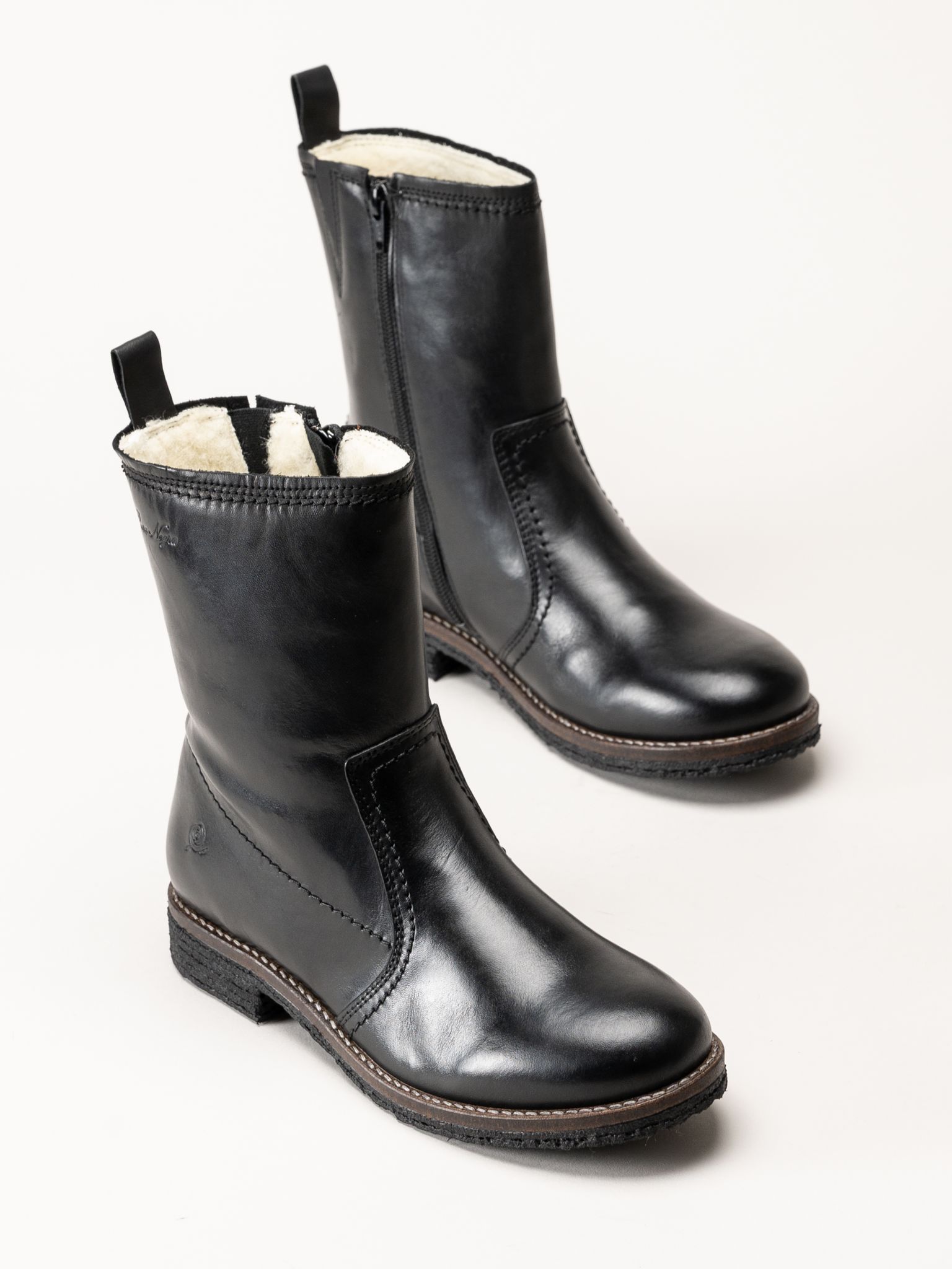 Rosa Negra - Svarta fodrade skinnboots