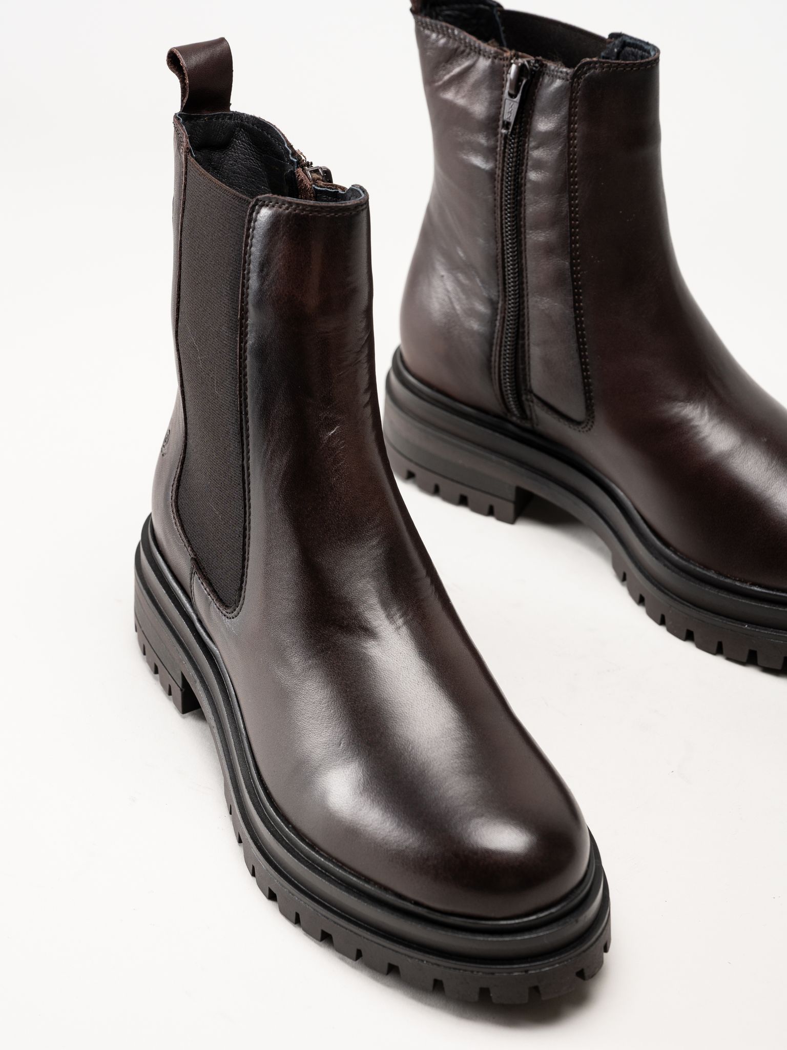 Rosa Negra - Mörkbruna skinnboots