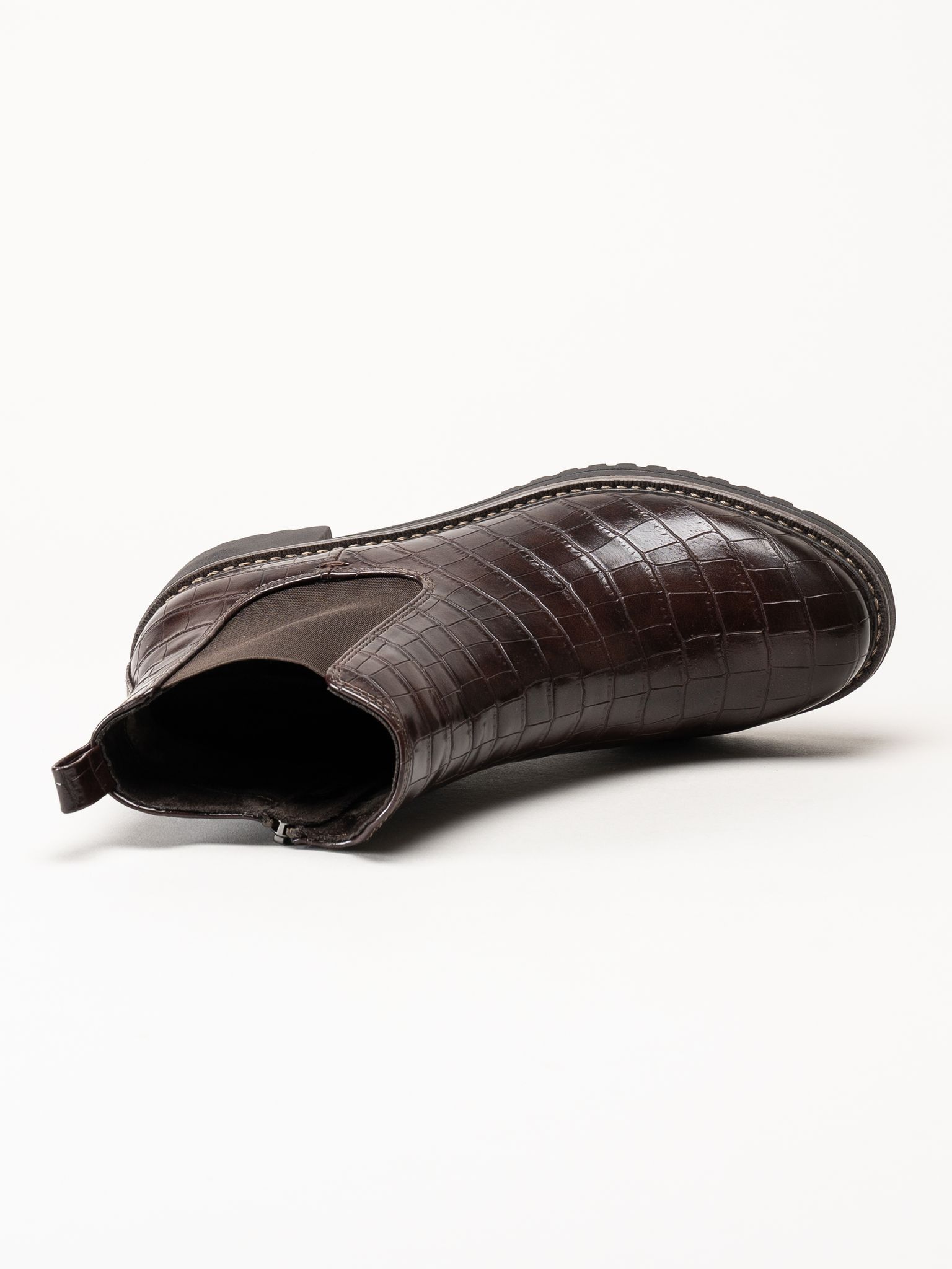 Marco Tozzi - Mörkbruna fodrade boots
