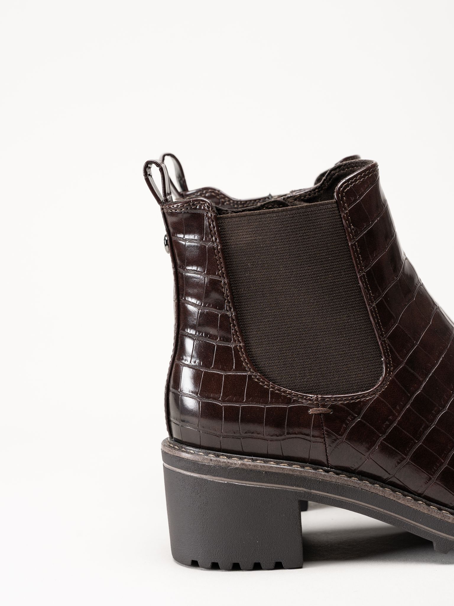 Marco Tozzi - Mörkbruna fodrade boots