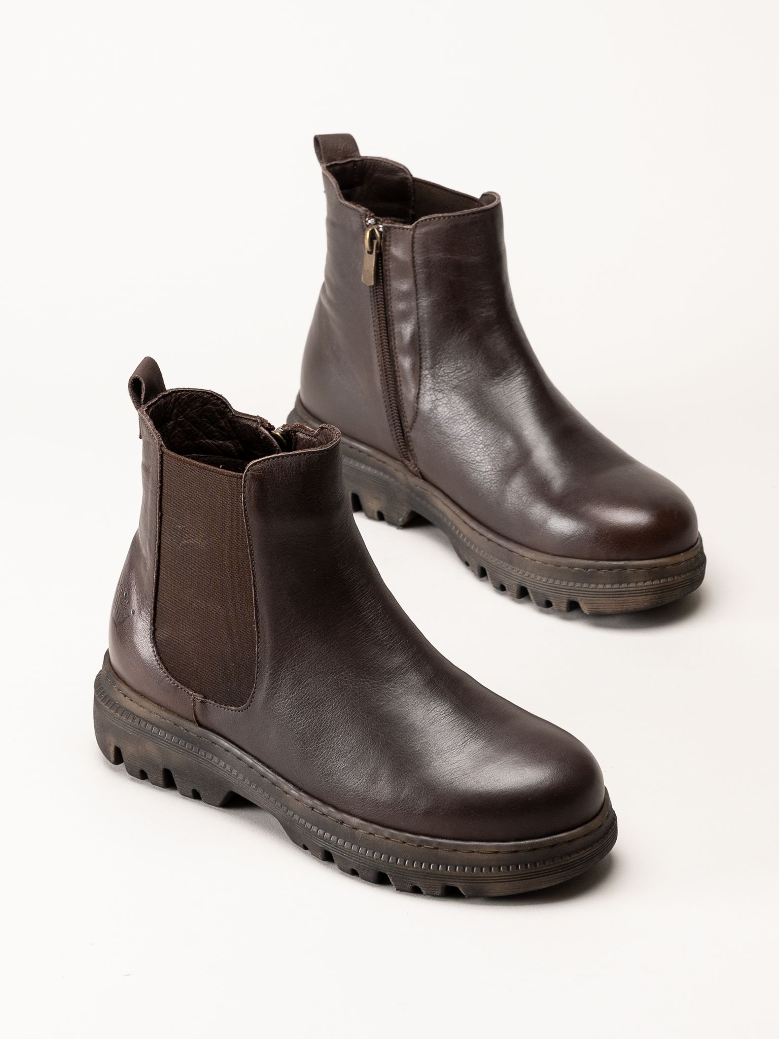 Charlotte of Sweden - Mörkbruna resårboots