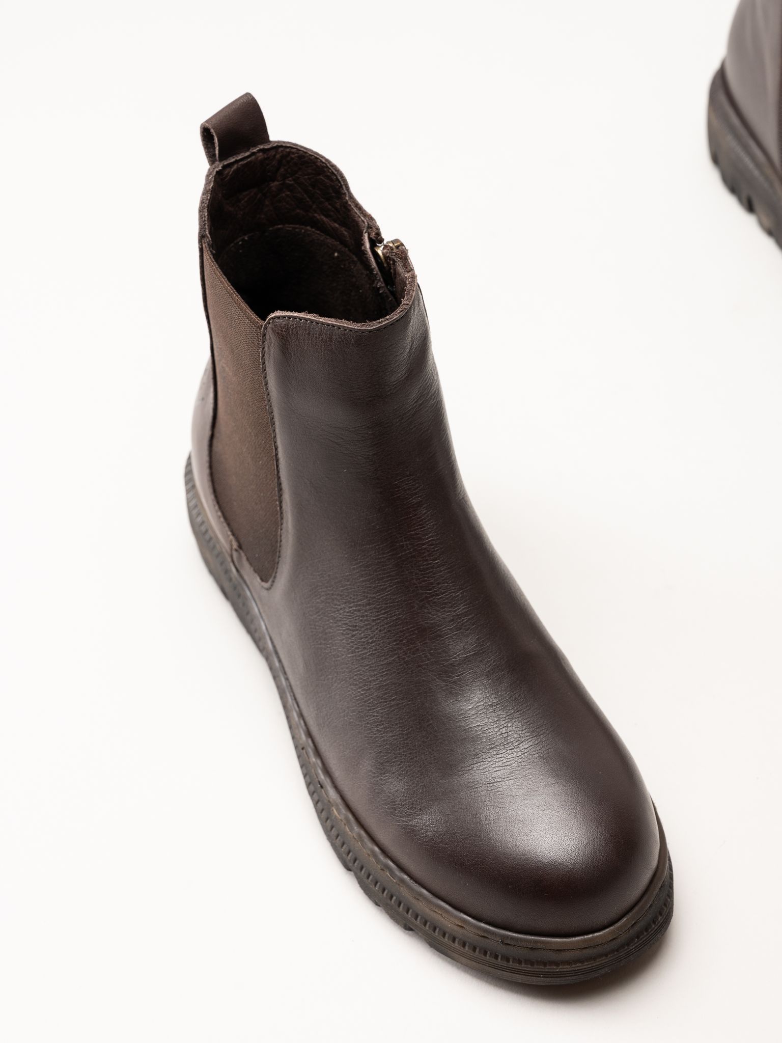 Charlotte of Sweden - Mörkbruna resårboots