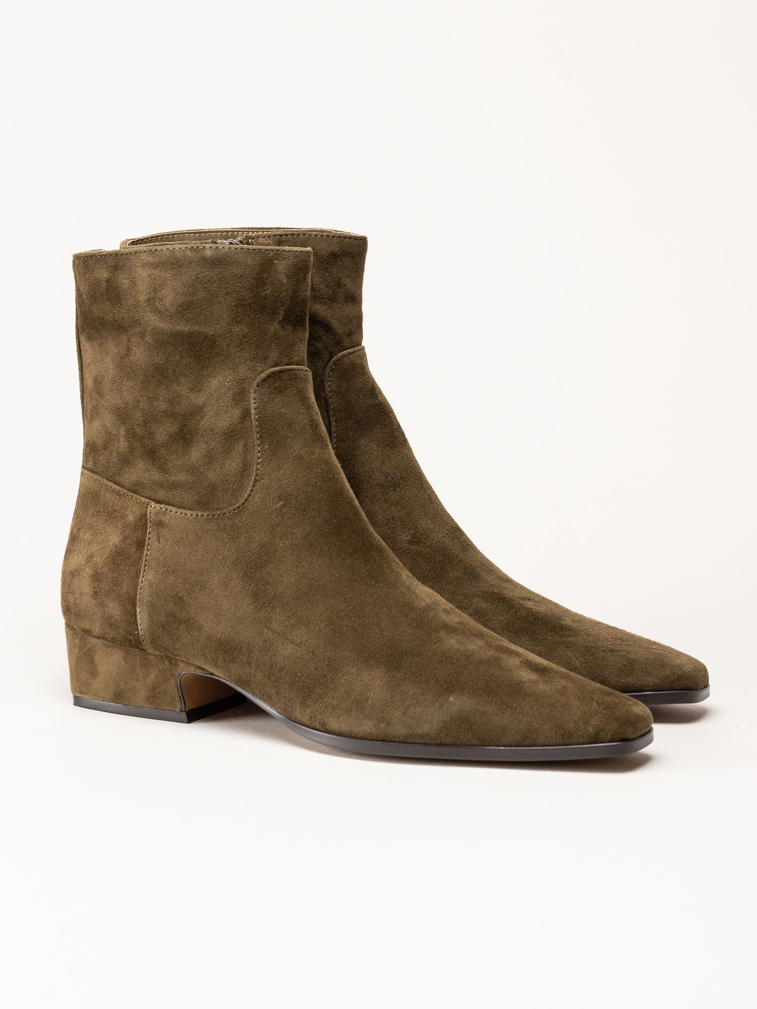 Steve Madden - Dusty - Olivgröna stövletter i mocka